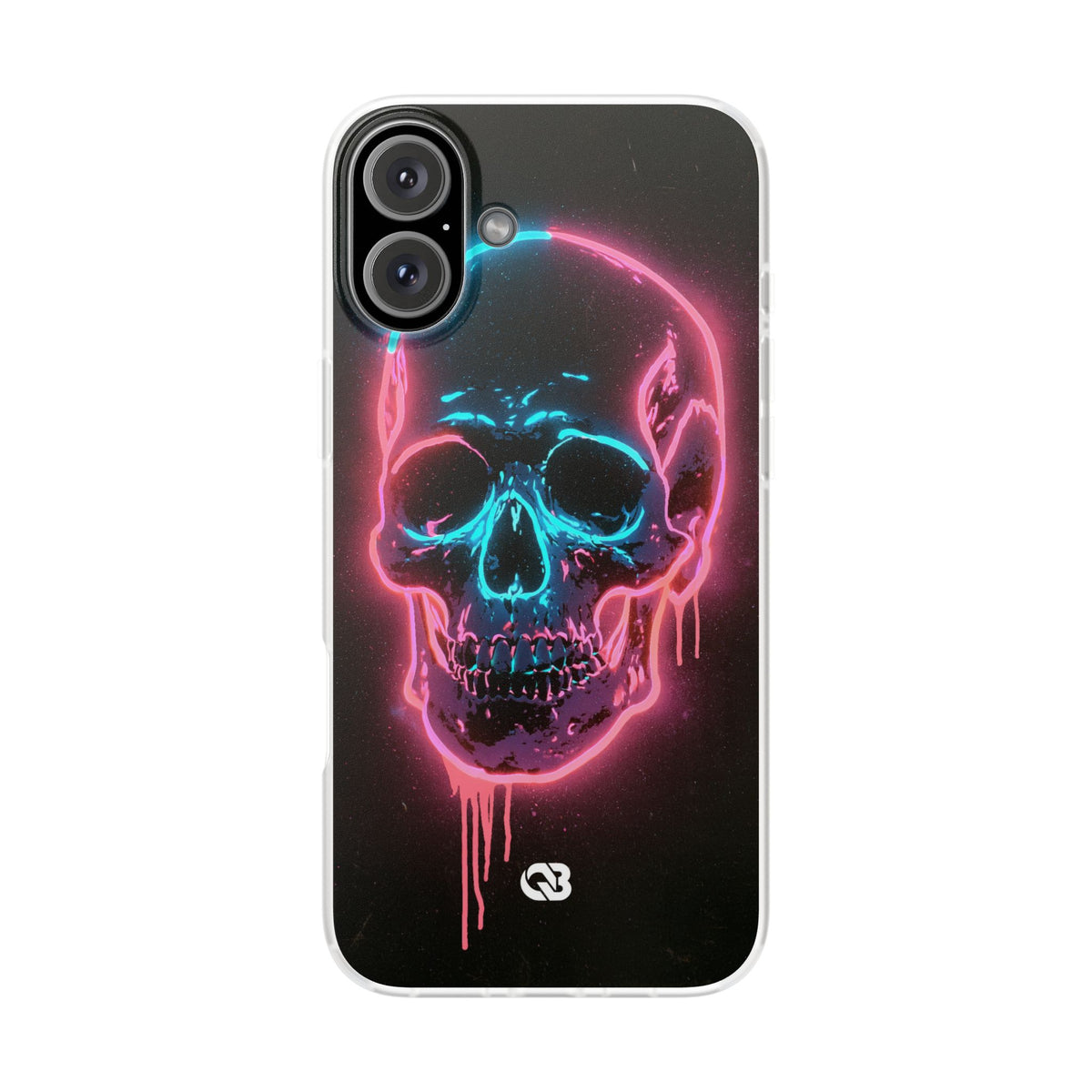 Neon Drip Skull · Lite Phone Case for iPhone · Black