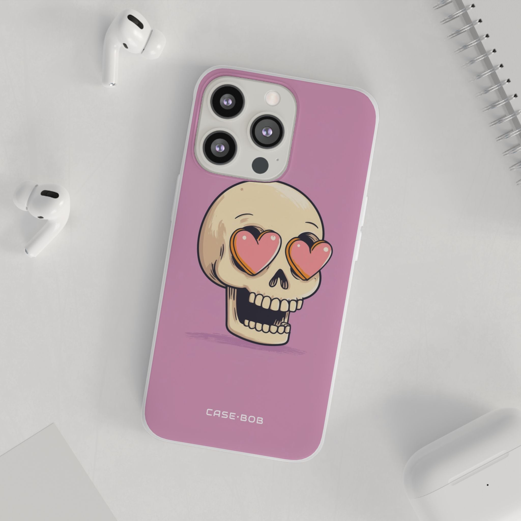 Heart Eyed Skull iPhone 13 Pro - Soft