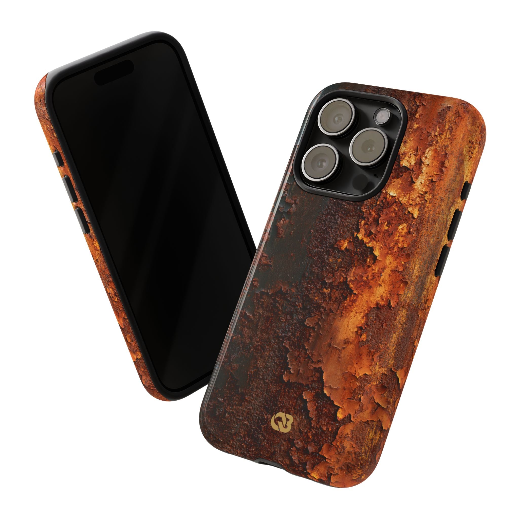 Orange Tough Phone Case for iPhone - Oxidized Iron Crust