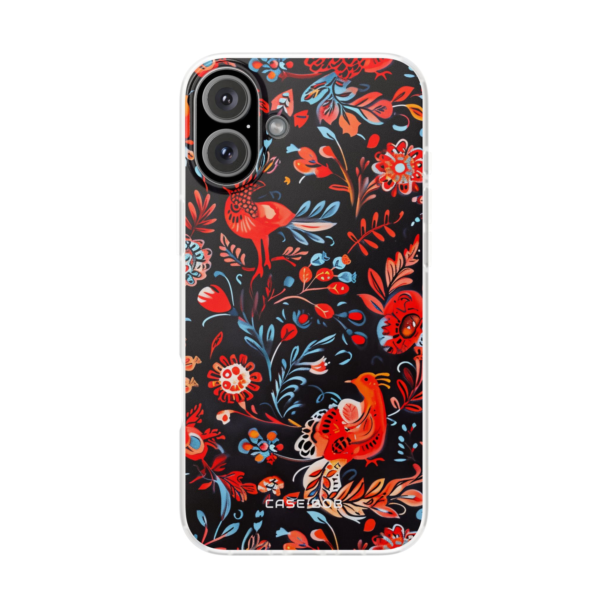 Vivid Birdscape iPhone 16 Plus Cover - Blød