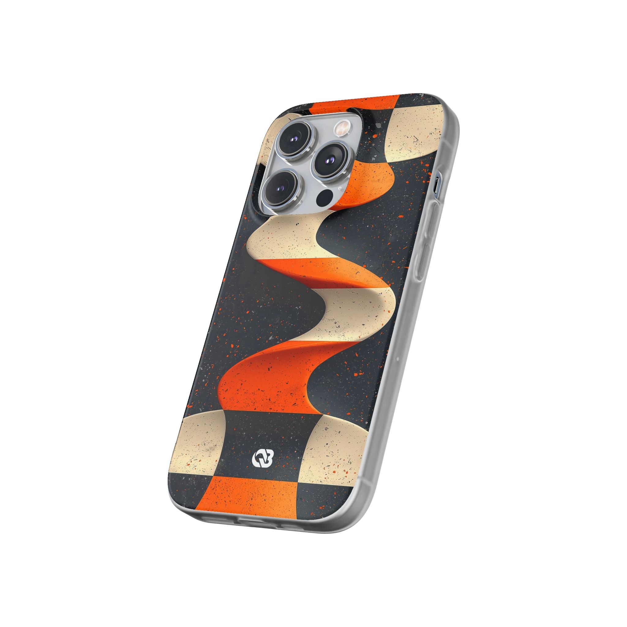 Orange Grit Twist · Coque de téléphone Soft pour iPhone