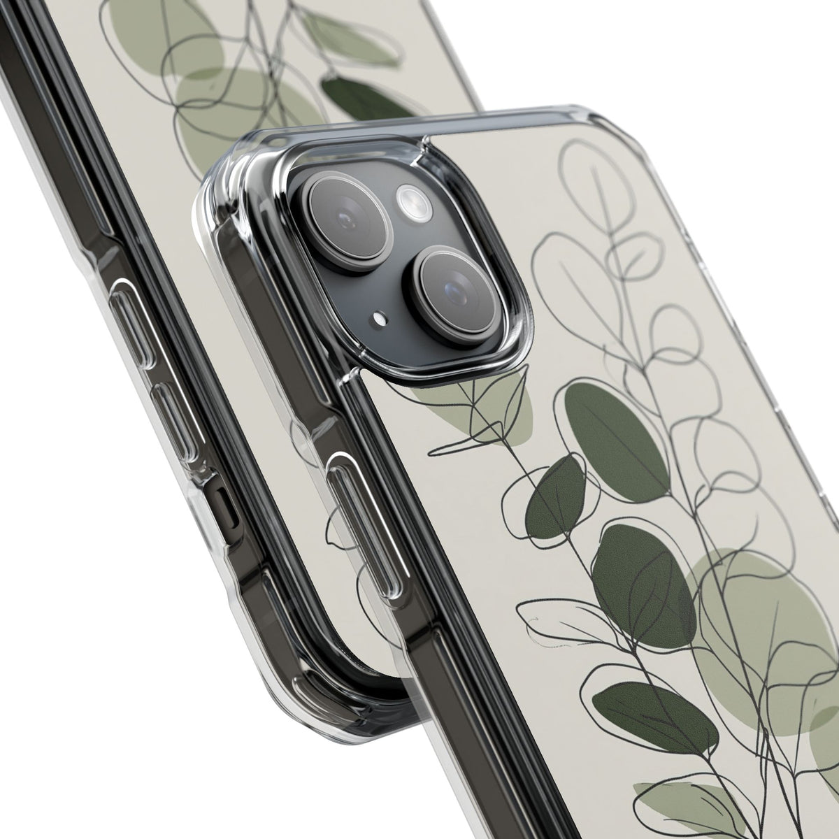 Eucalyptus Foliage Study · Clear Impact Magnetic Phone Case for iPhone · Green