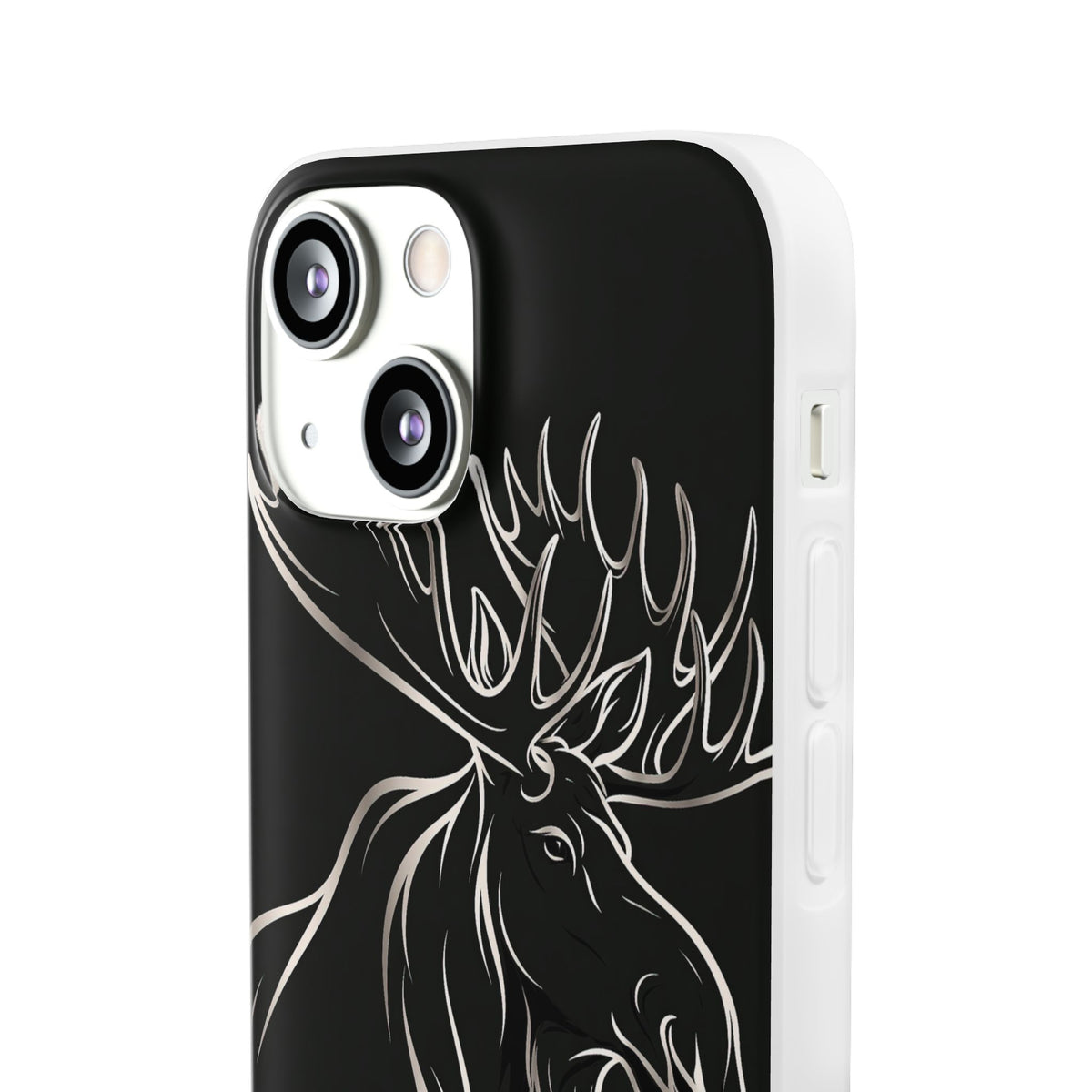 Nordic Moose Contour · Lite Phone Case for iPhone · Black
