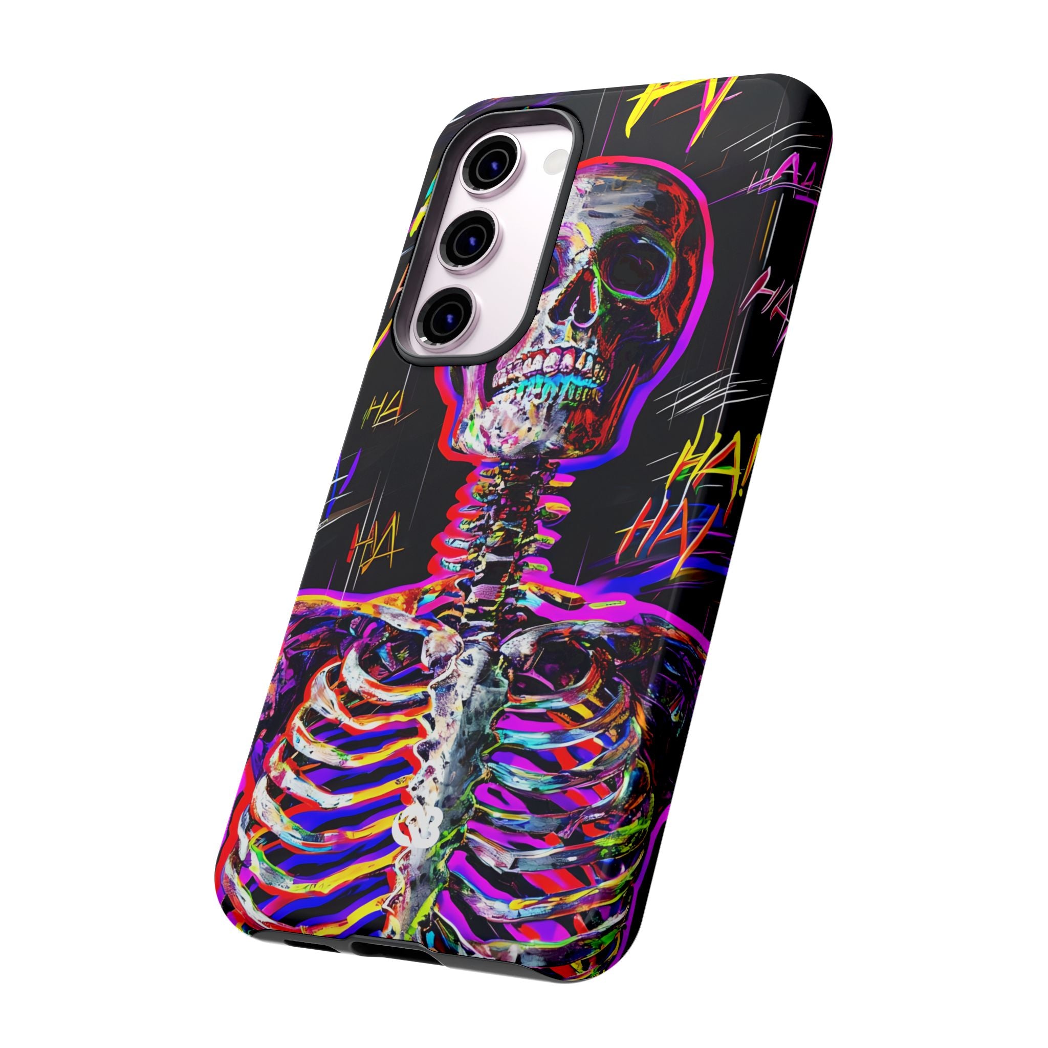 Neon Glitch Skeleton · Tough Handyhülle für Samsung