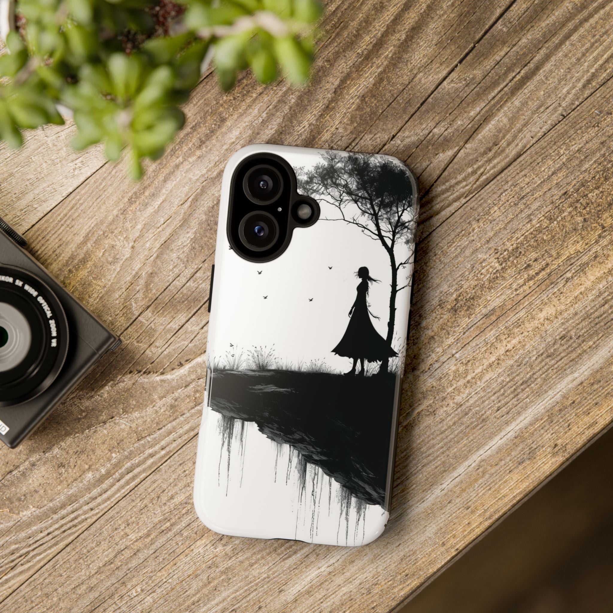Cliffside Silhouette iPhone 16 Case - Tough