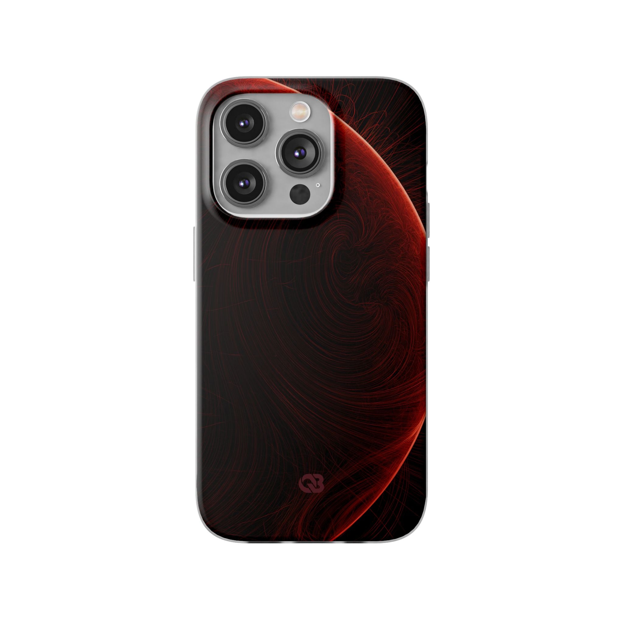 Red Lite Phone Case for iPhone - Crimson Flare Flux