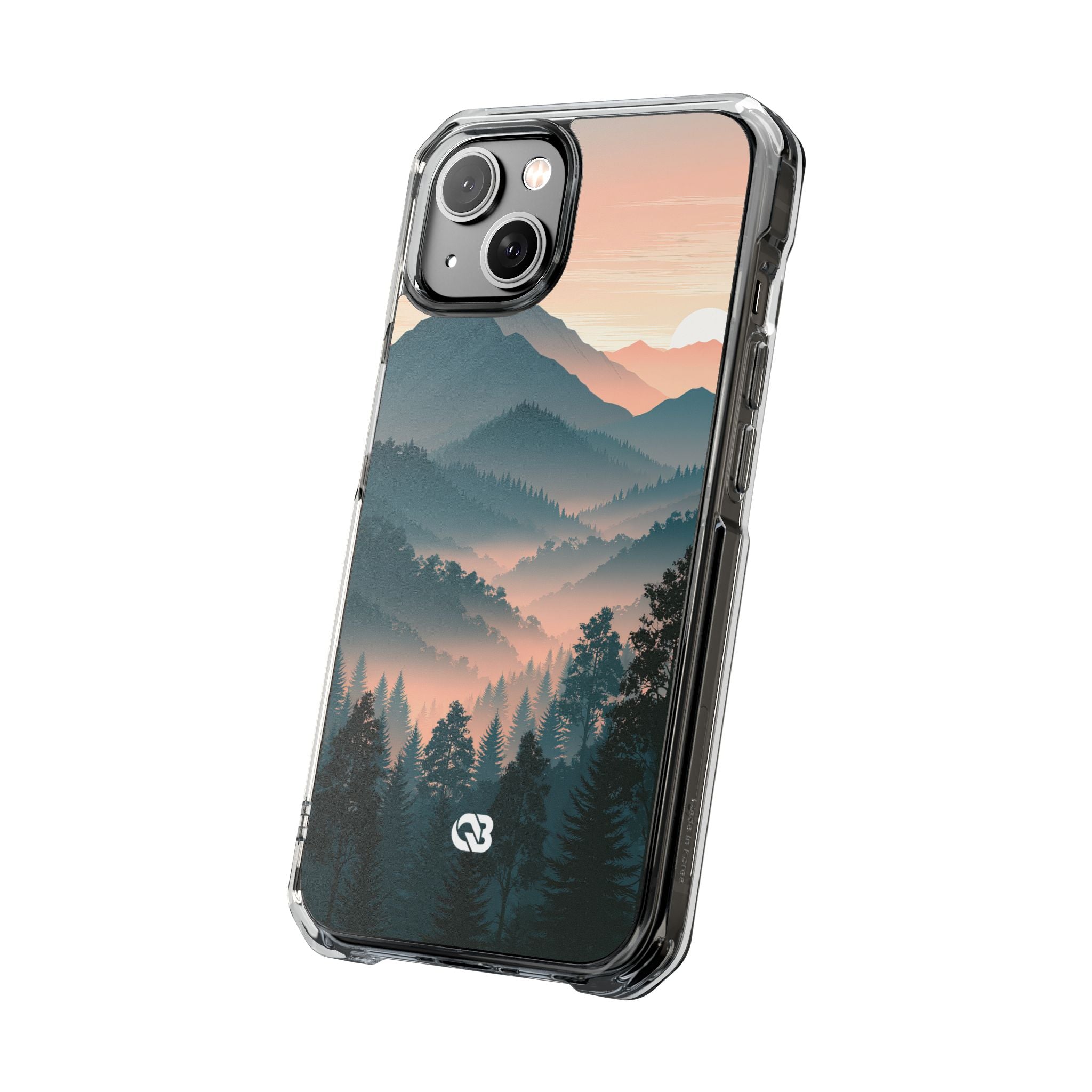 Teal Impact MagSafe Phone Case for iPhone - Alpine Teal Horizon