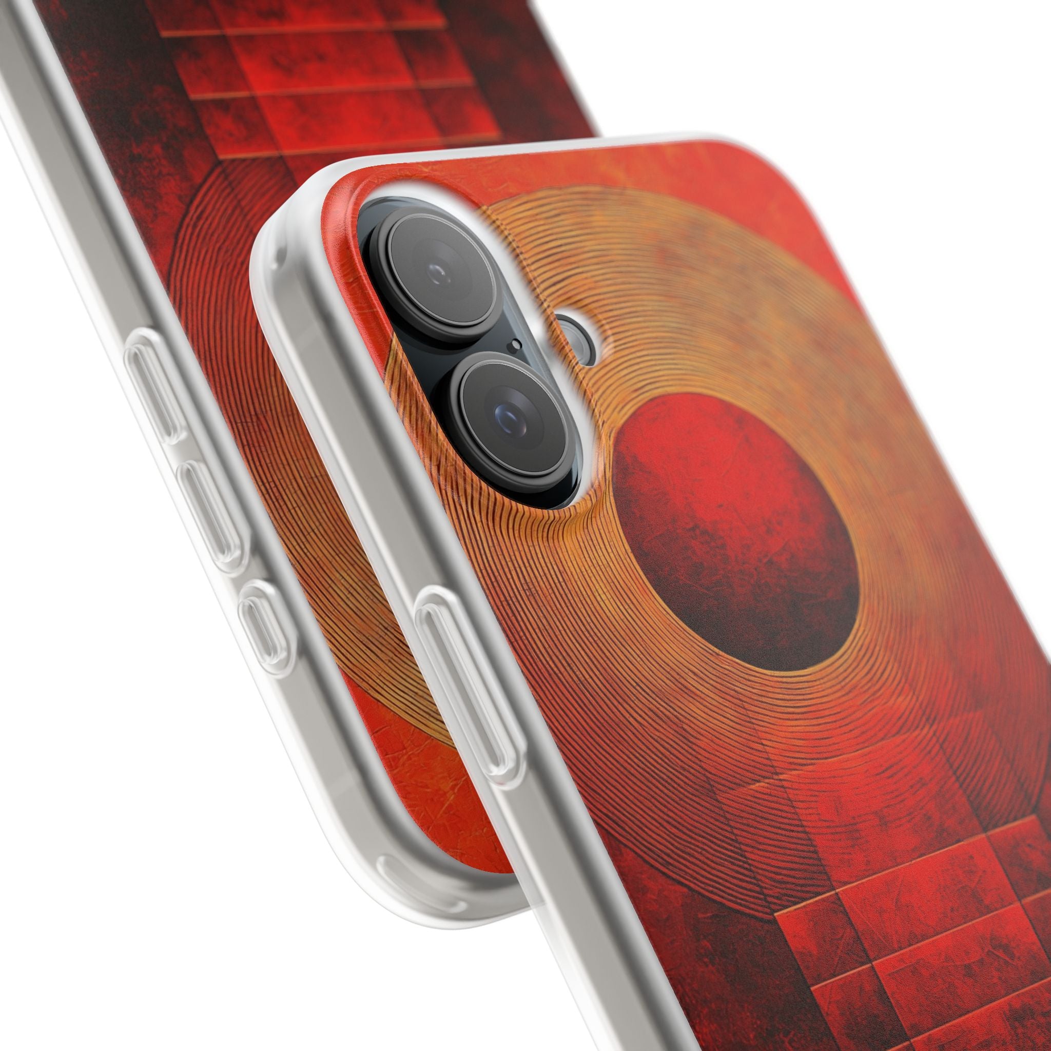 Crimson Solar Halo · Soft Custodia per iPhone