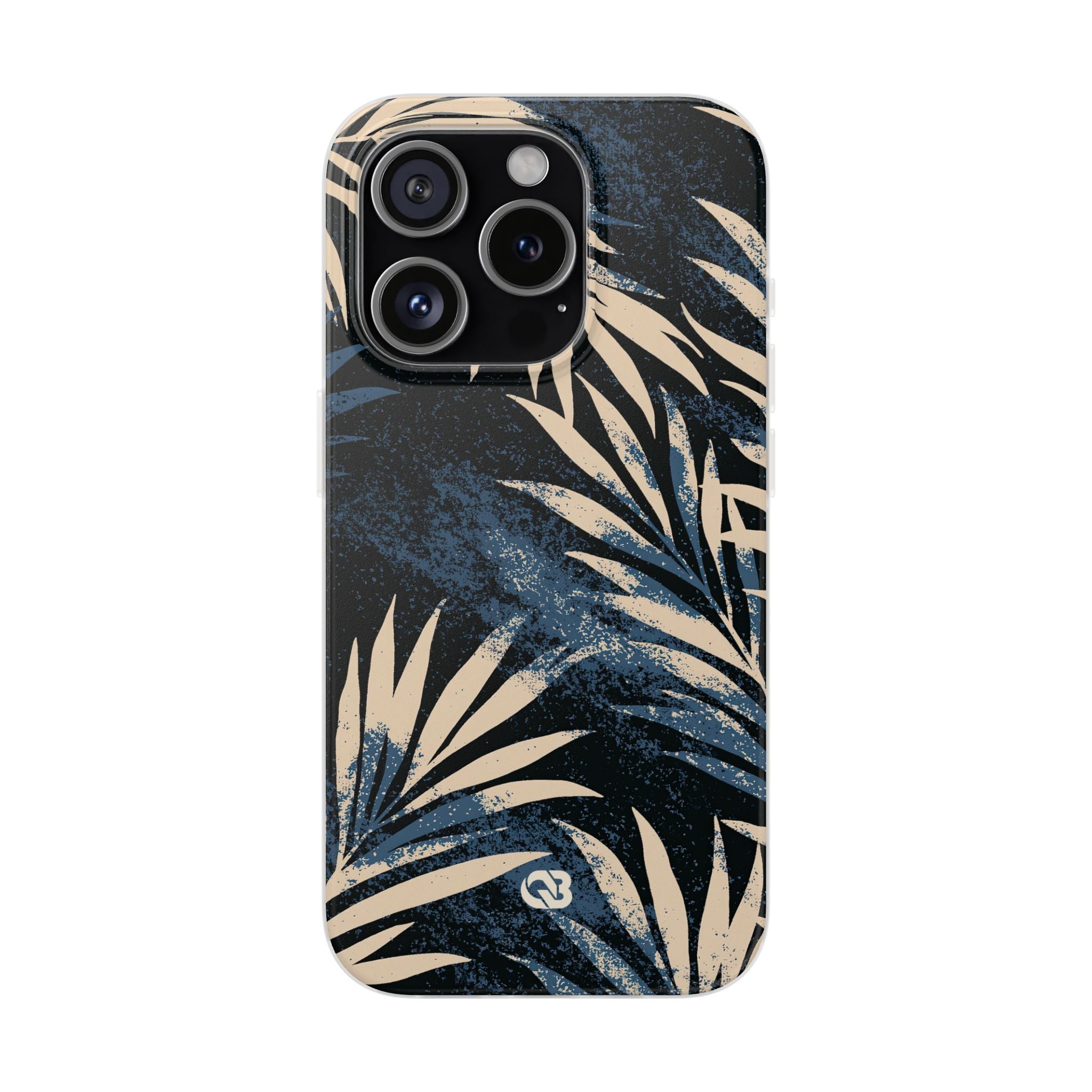 Blue Lite Phone Case for iPhone - Midnight Indigo Palm
