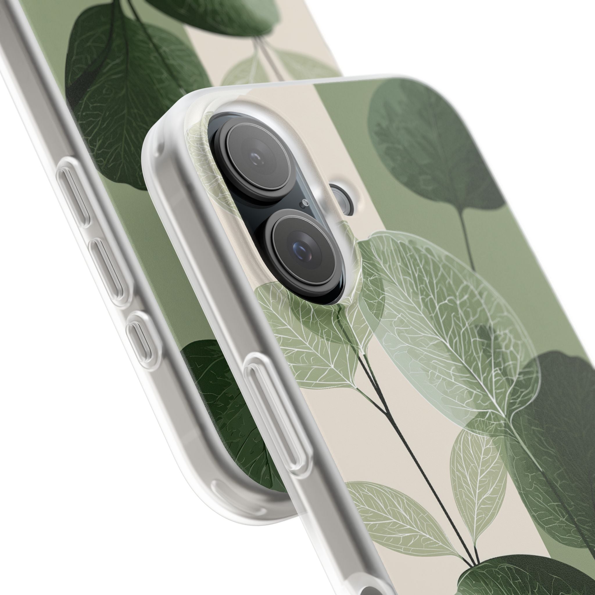 Green Lite Phone Case for iPhone - Sage Leaf Skeletals