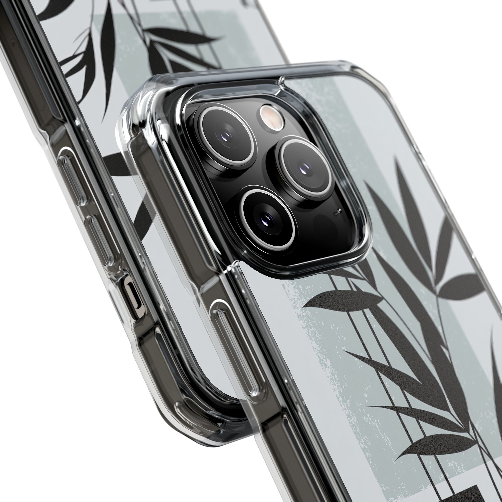 Grey Impact MagSafe Phone Case for iPhone - Sage Bamboo Noir