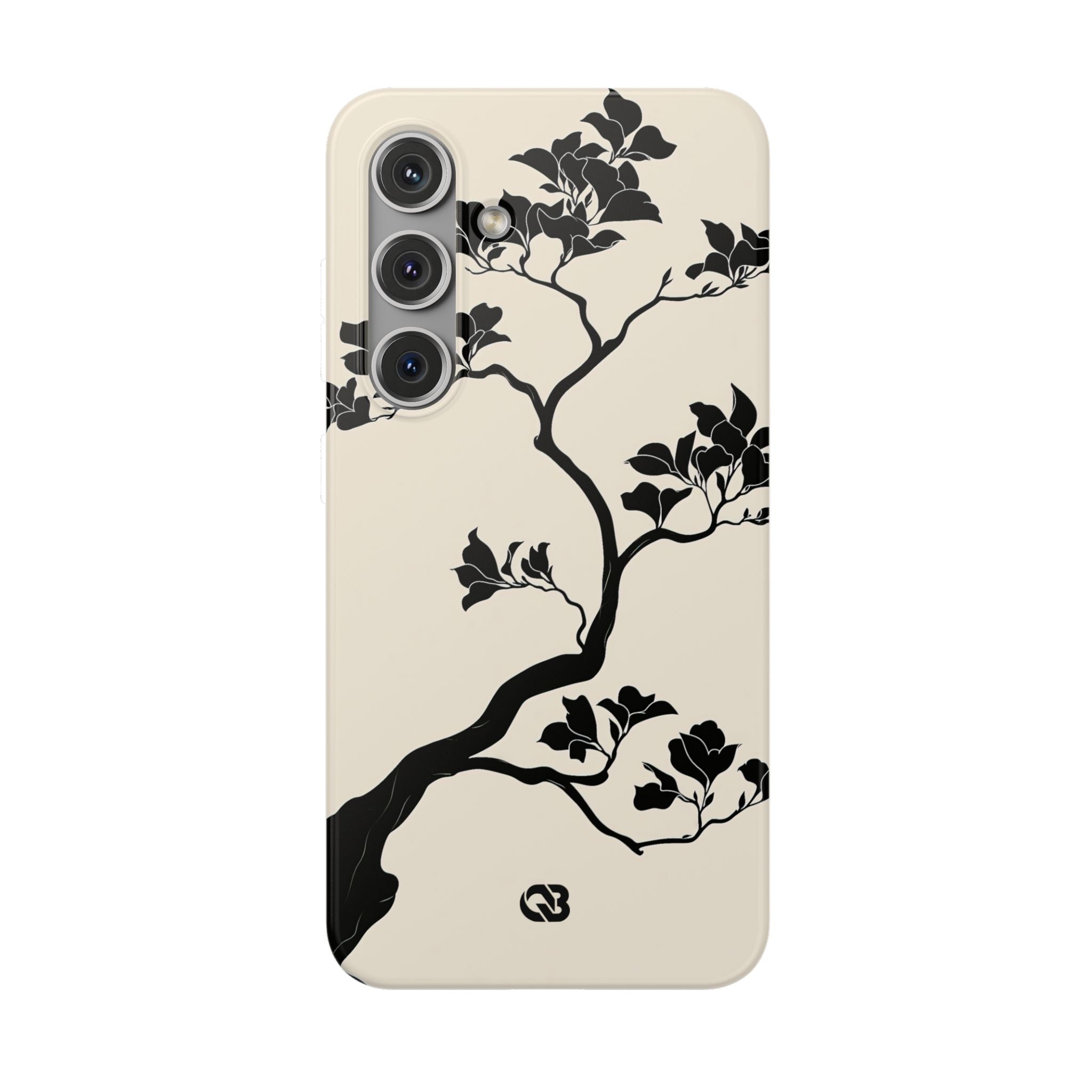 Beige Lite Phone Case for Samsung - Obsidian Bonsai Silhouette