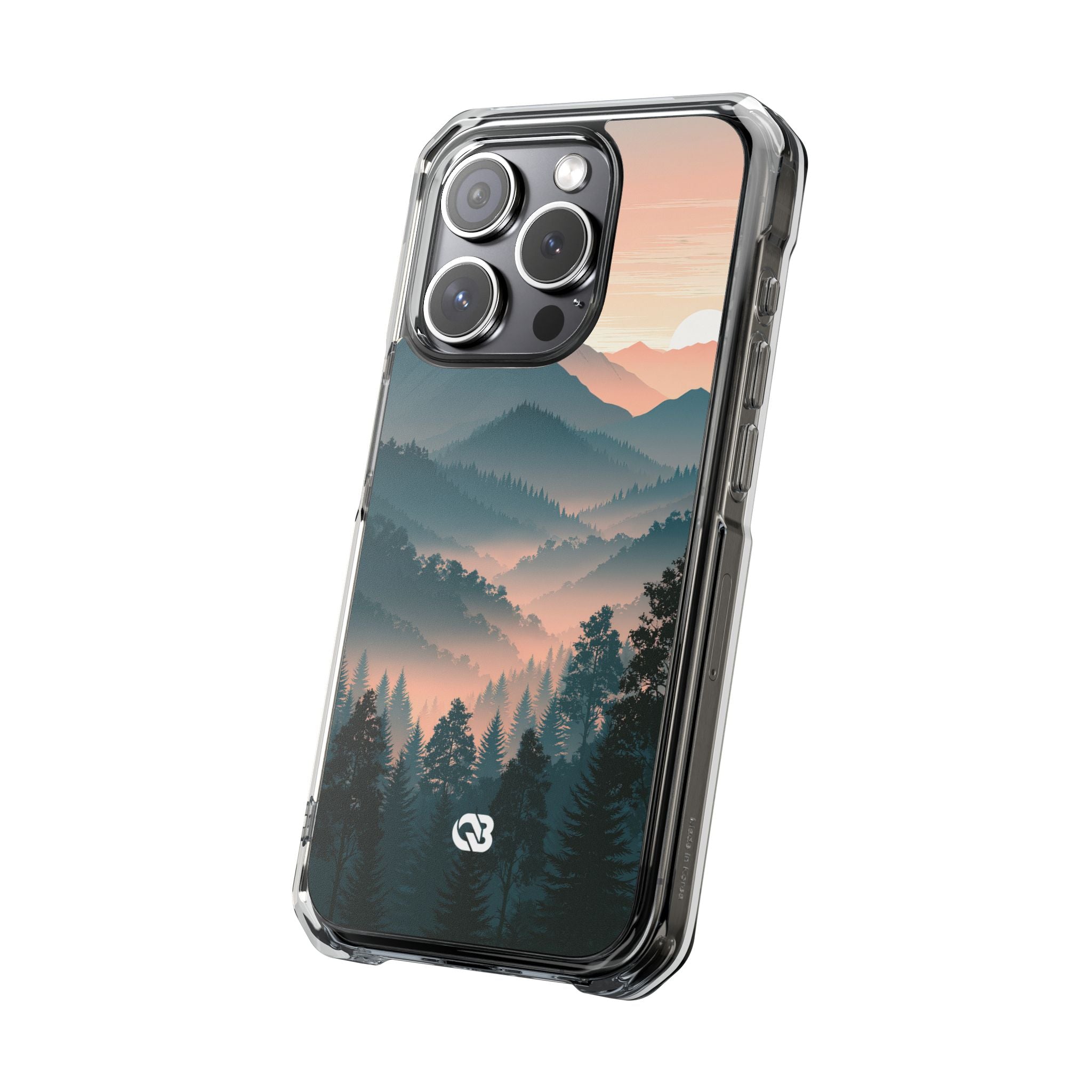 Teal Impact MagSafe Phone Case for iPhone - Alpine Teal Horizon