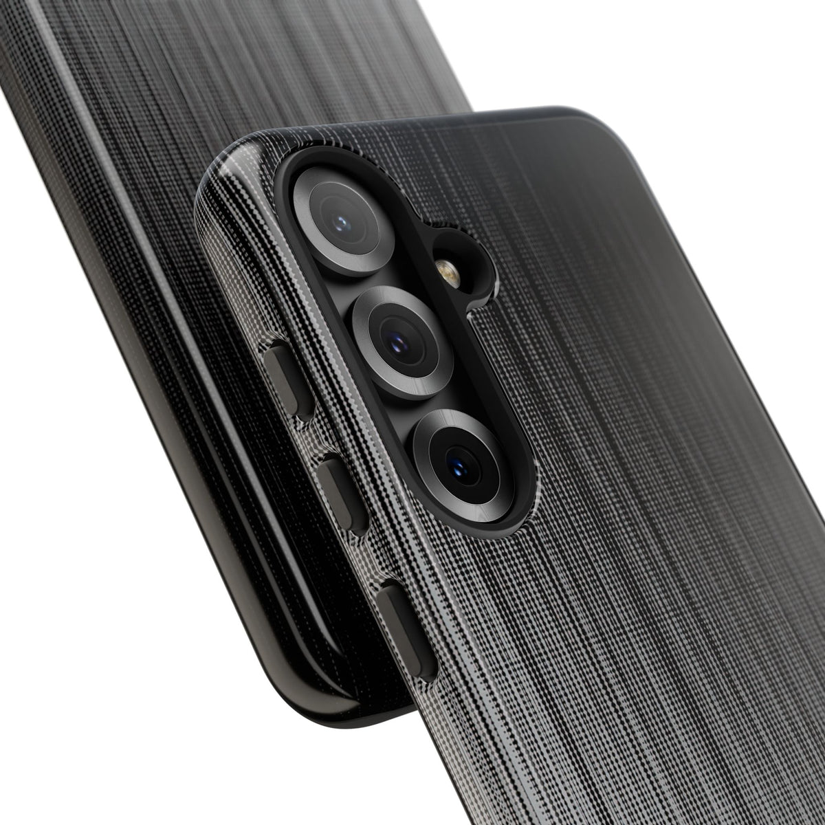 Grey Tough Phone Case for Samsung - Static Vertical Dither