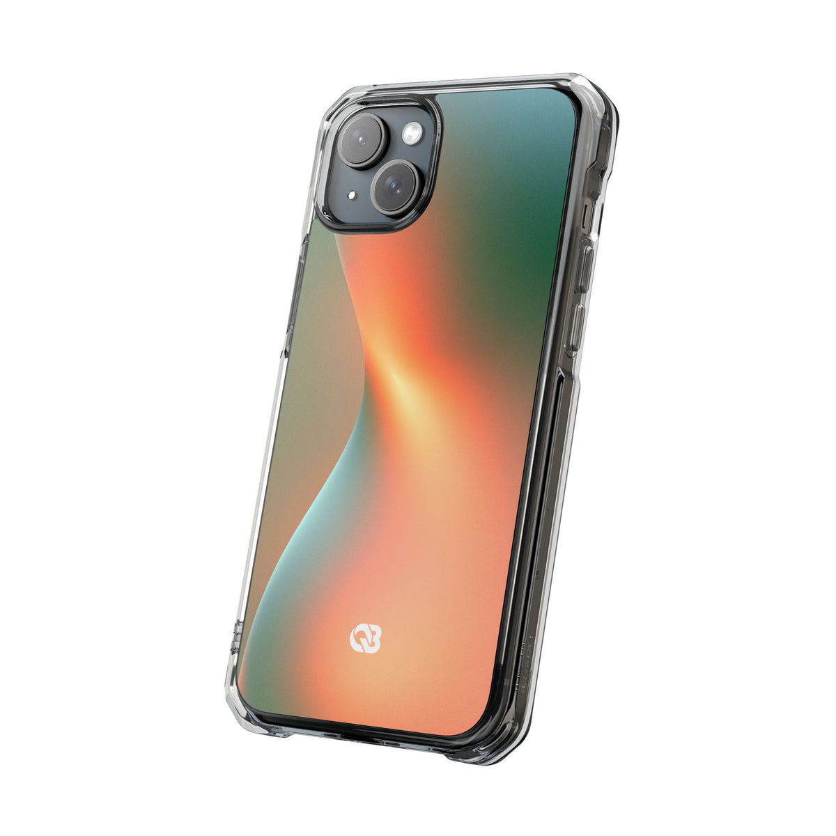 Radiant Contour · Clear Impact Magnetic Phone Case for iPhone · Orange