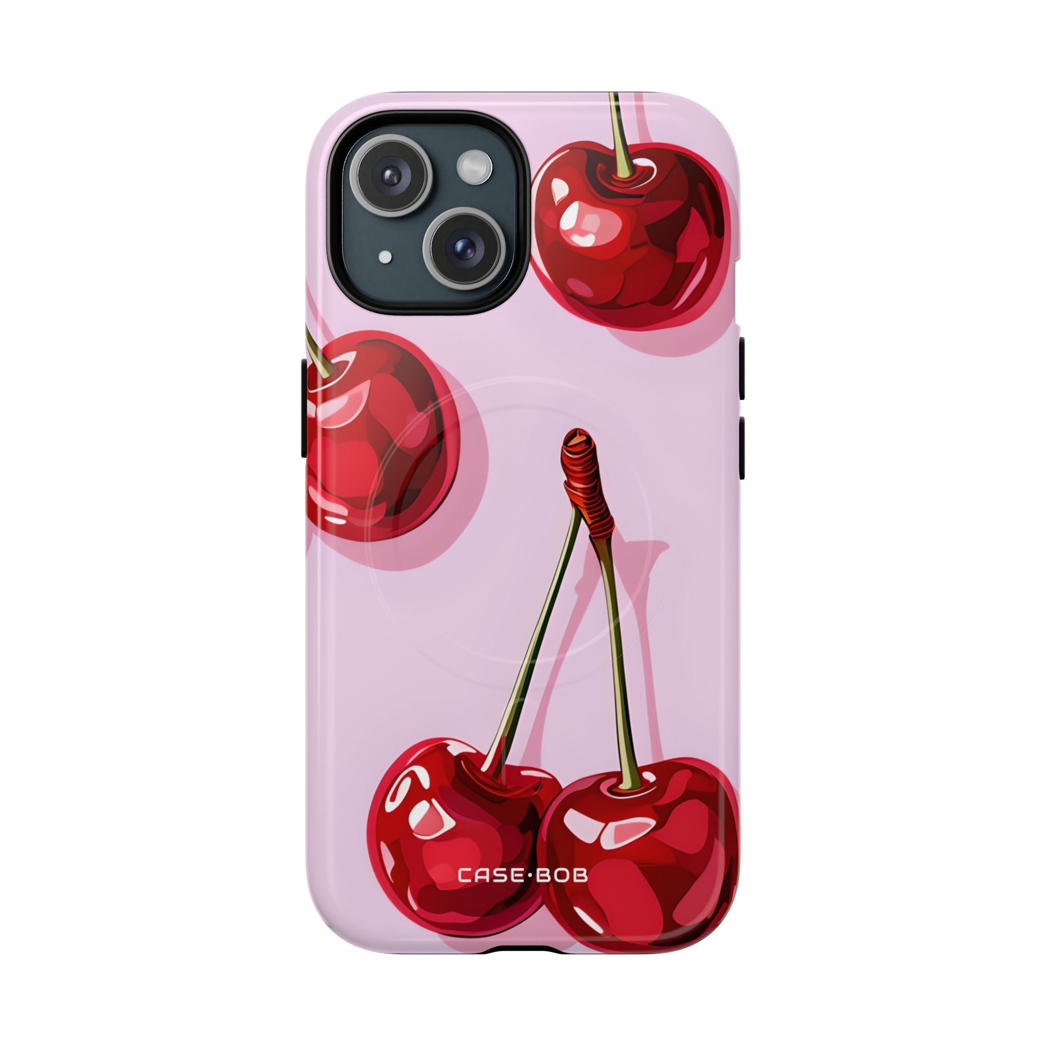 Glossy Cherry Burst iPhone 15 Case - Tough+ - CASE•BOB