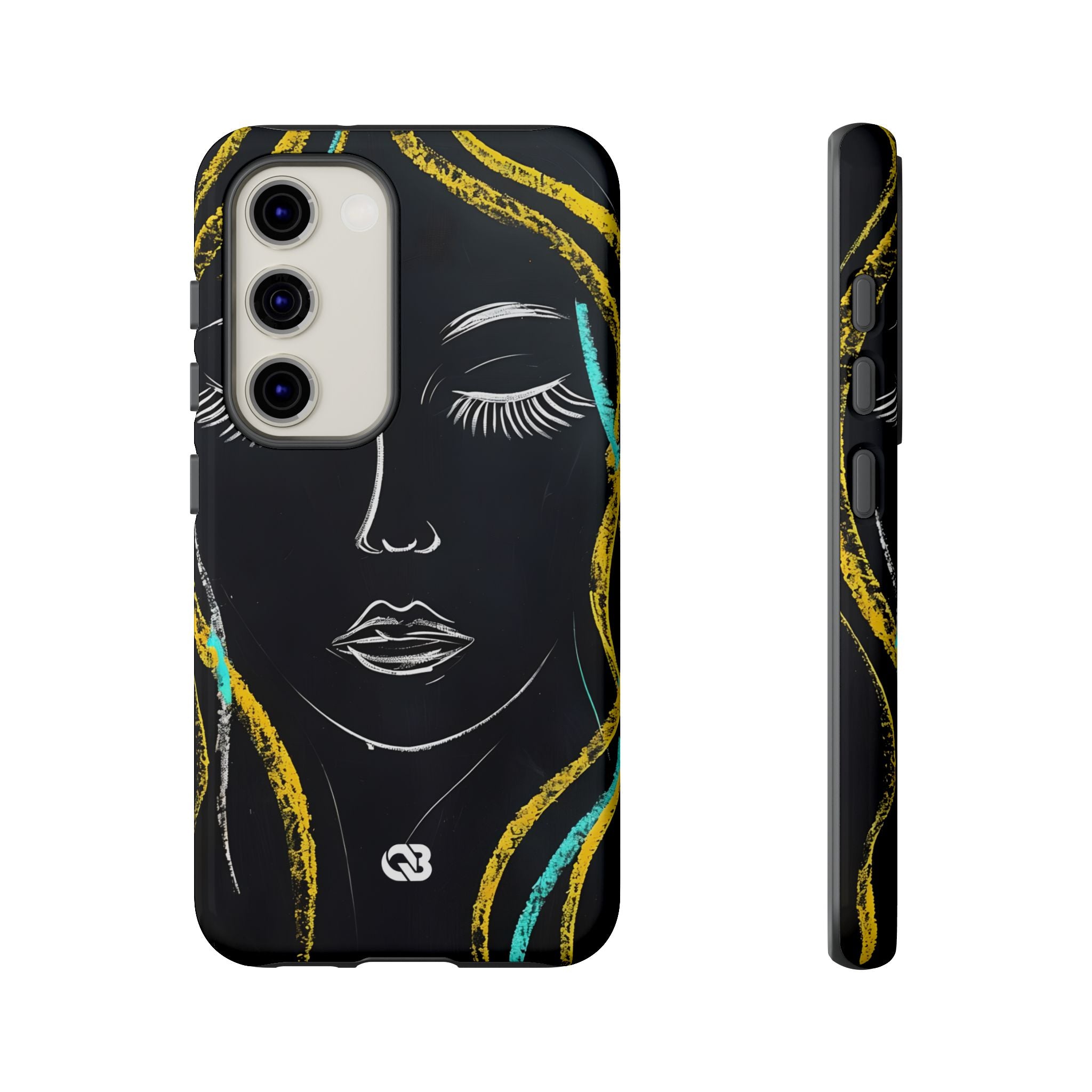 Obsidian Chalk Portrait · Tough Phone Case for Samsung