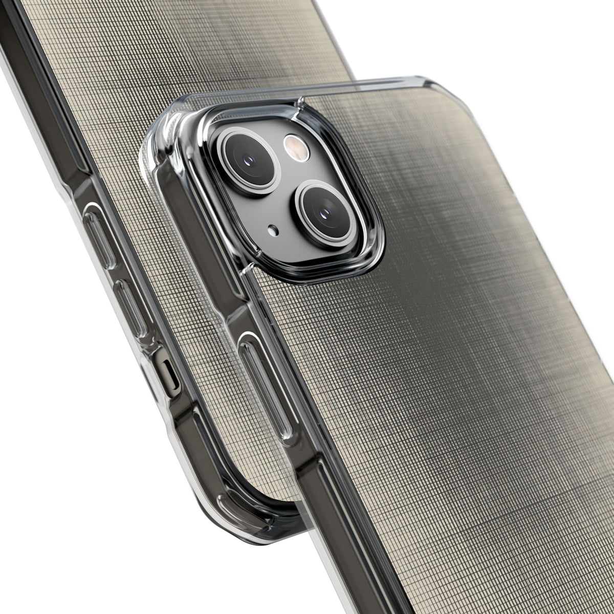 Beige Impact MagSafe Phone Case for iPhone - Carbon Screen Grid