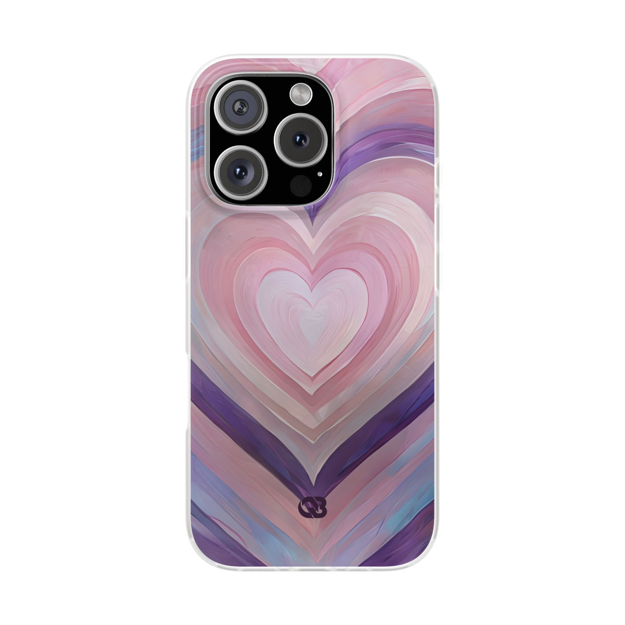 Lavender Pulse Hearts · Soft Mobilskal för iPhone
