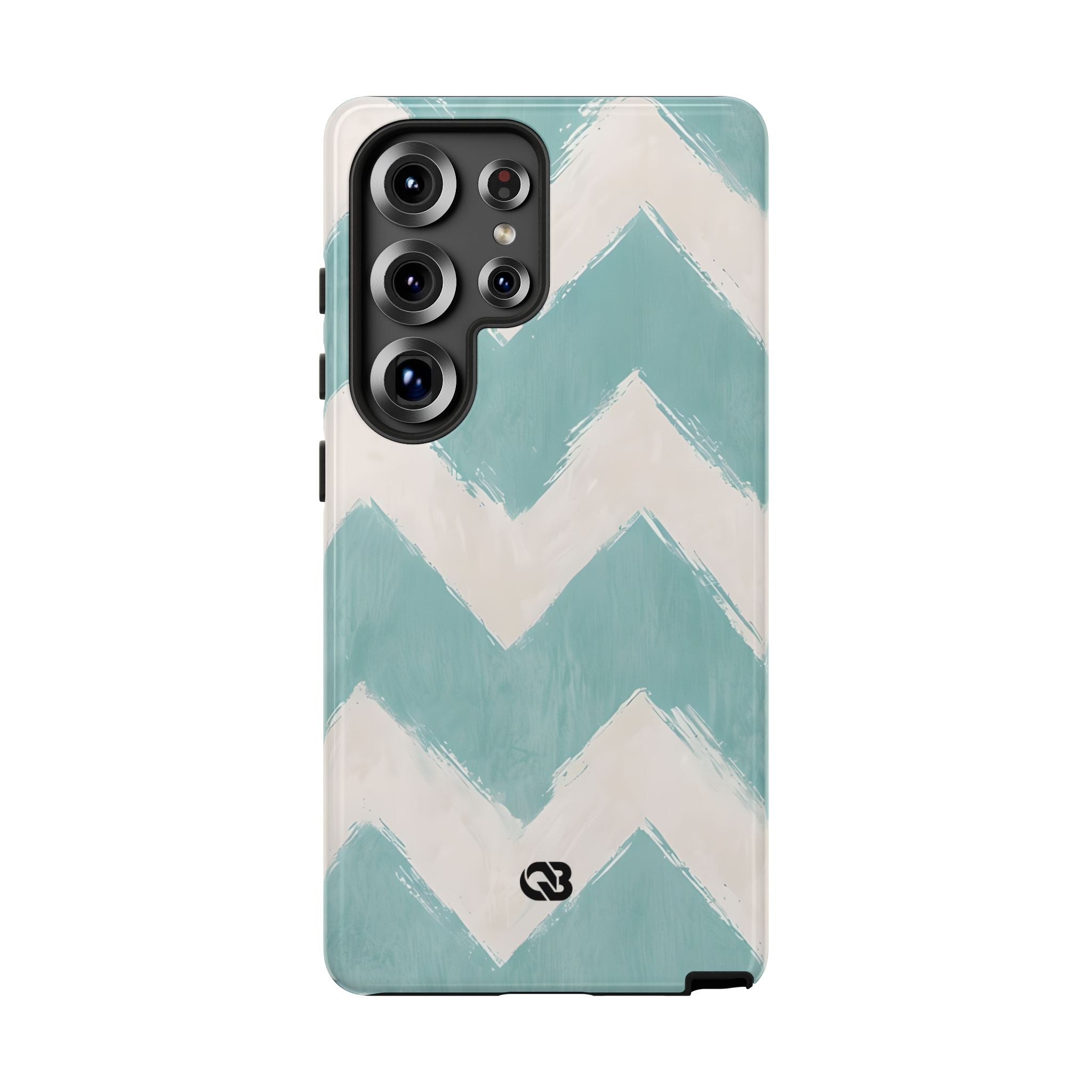 Teal Painted Chevron · Tough Phone Case for Samsung