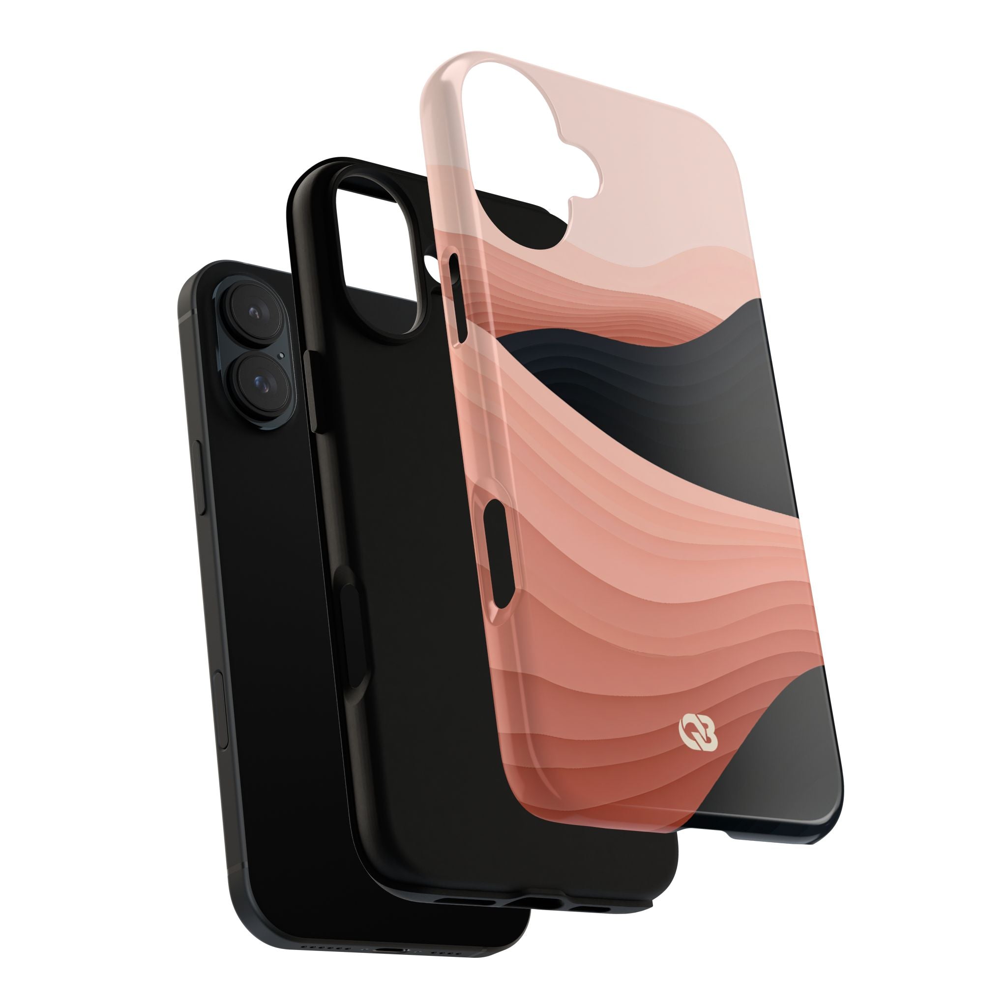 Pink Tough Phone Case for iPhone - Dune Shadow Layers