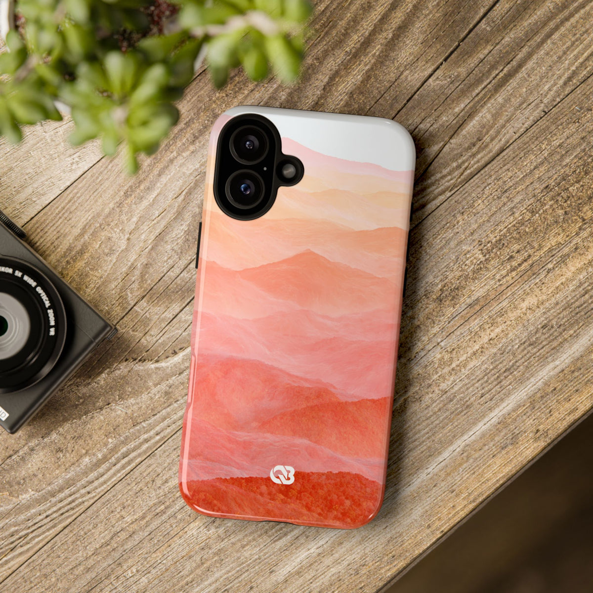 Alpenglow Ridge Vista · Tough Phone Case for iPhone · Orange
