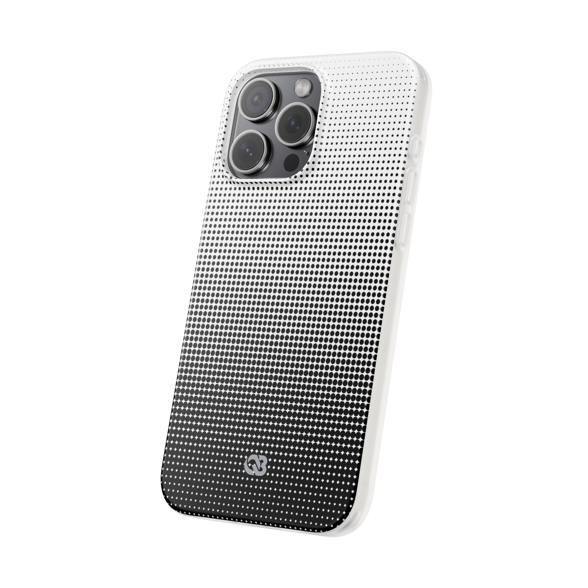 Black Lite Phone Case for iPhone - Obsidian Halftone Flux