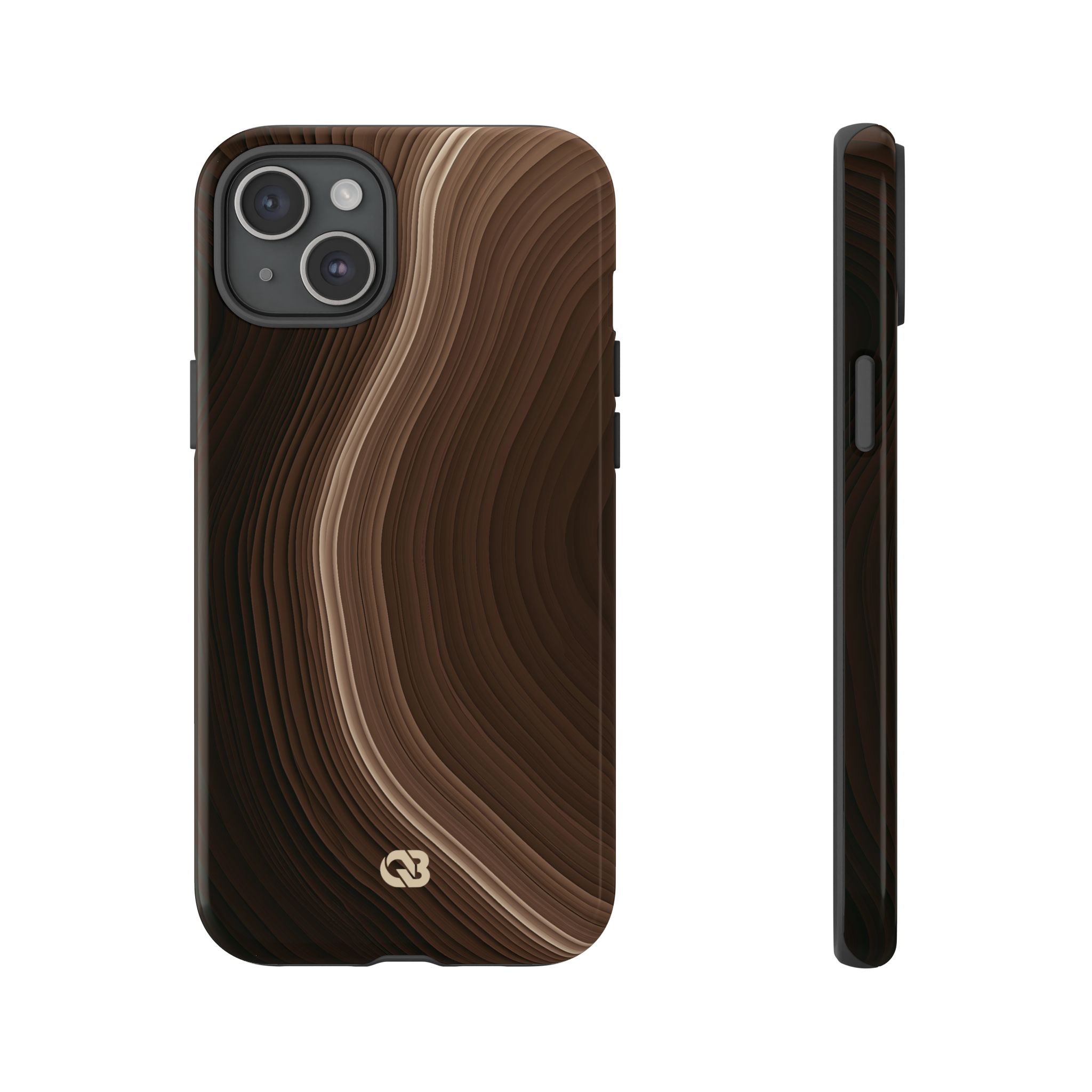 Brown Tough Phone Case for iPhone - Bronzed Canyon Relief