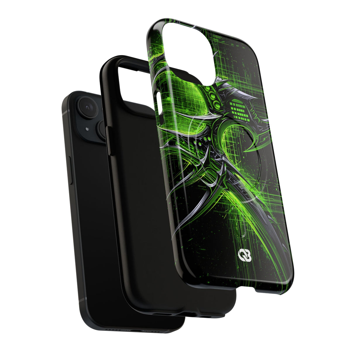 Cyber Sigil Grid · Tough 2.0 Magnetic Phone Case for iPhone · Green