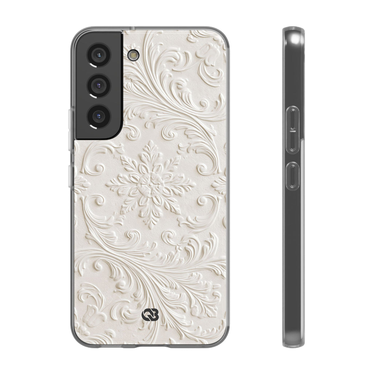 Ivory Baroque Relief · Lite Phone Case for Samsung · White