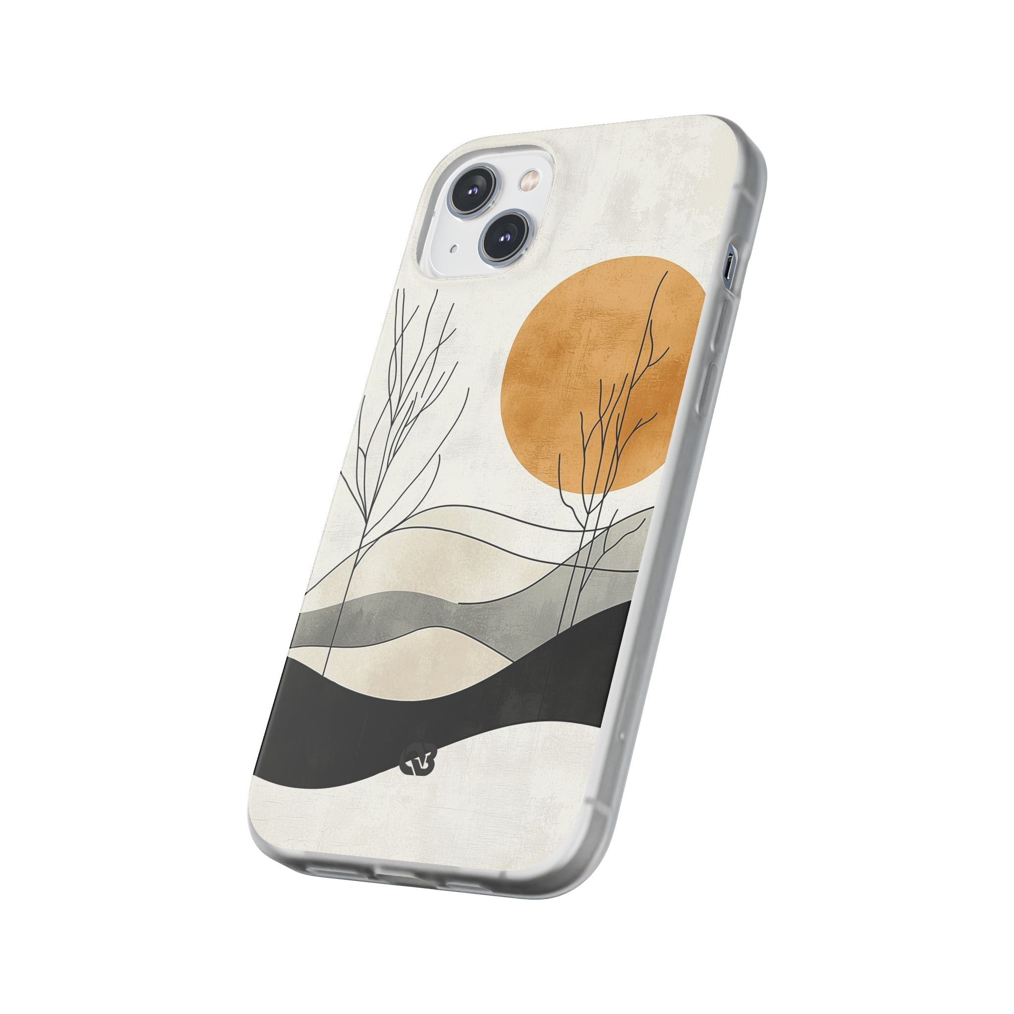 Burnt Horizon Lines · Soft Phone Case for iPhone