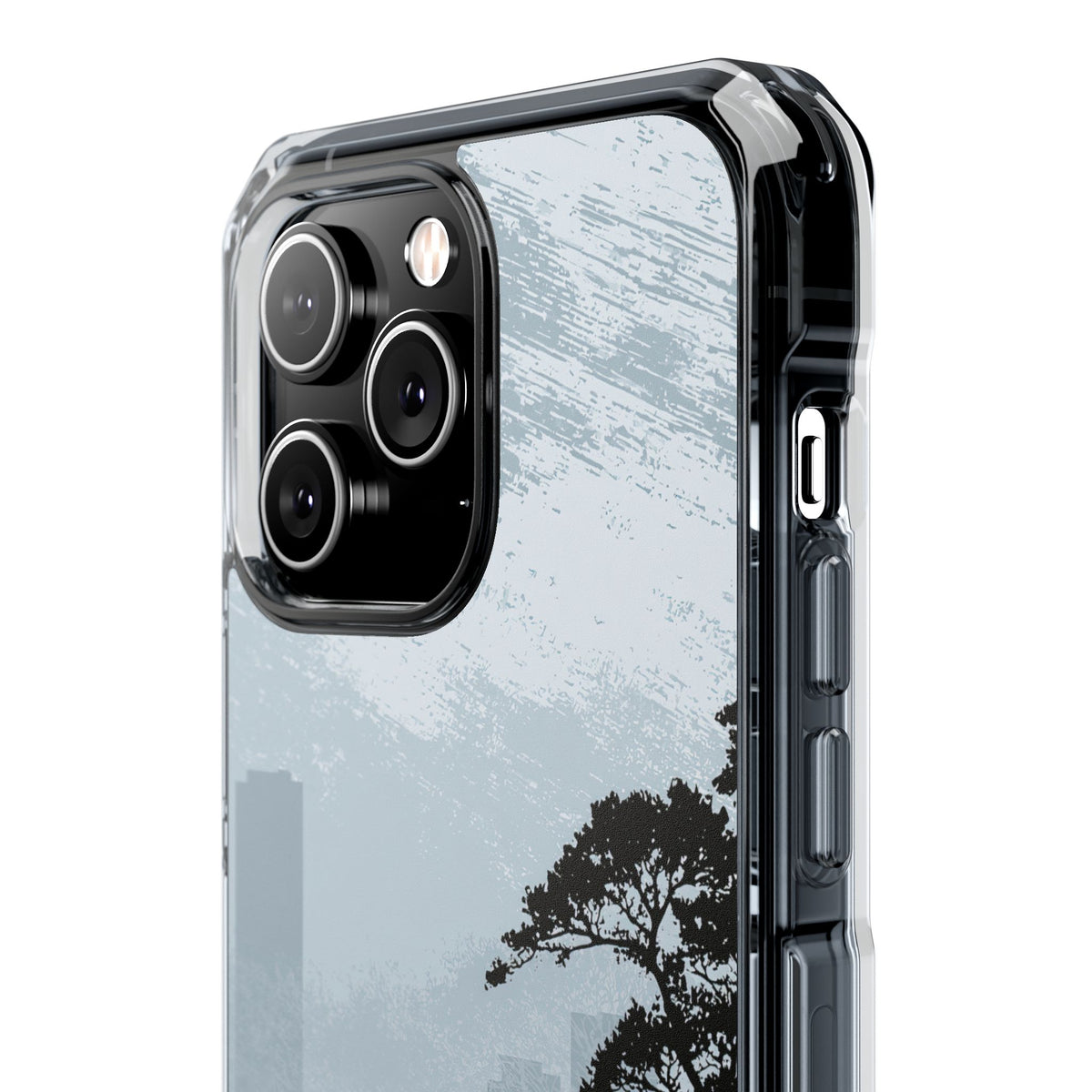 Grey Impact MagSafe Phone Case for iPhone - Steel Slate Zen