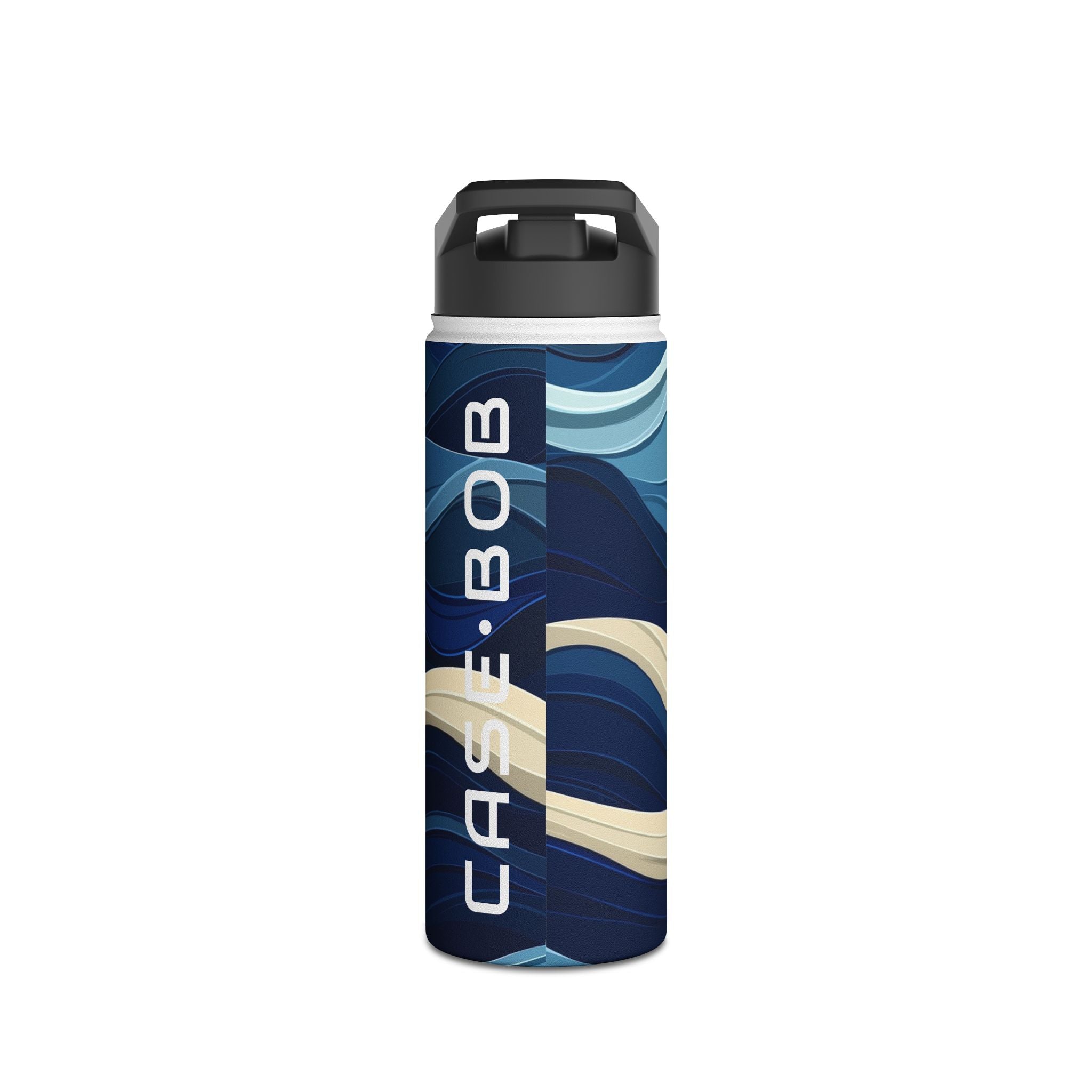 Blue Wave Flow - Stainless Steel Water Bottle