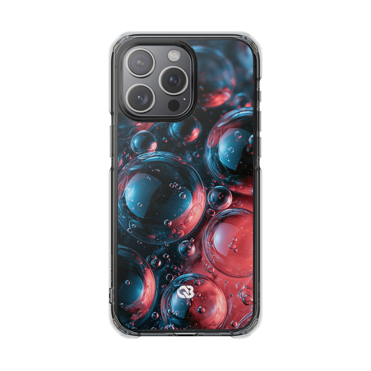 Aqua Gel Spheres · Clear Impact Magnetic Phone Case for iPhone · Blue