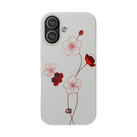 Red Lite Phone Case for iPhone - Kyoto Ember Bloom