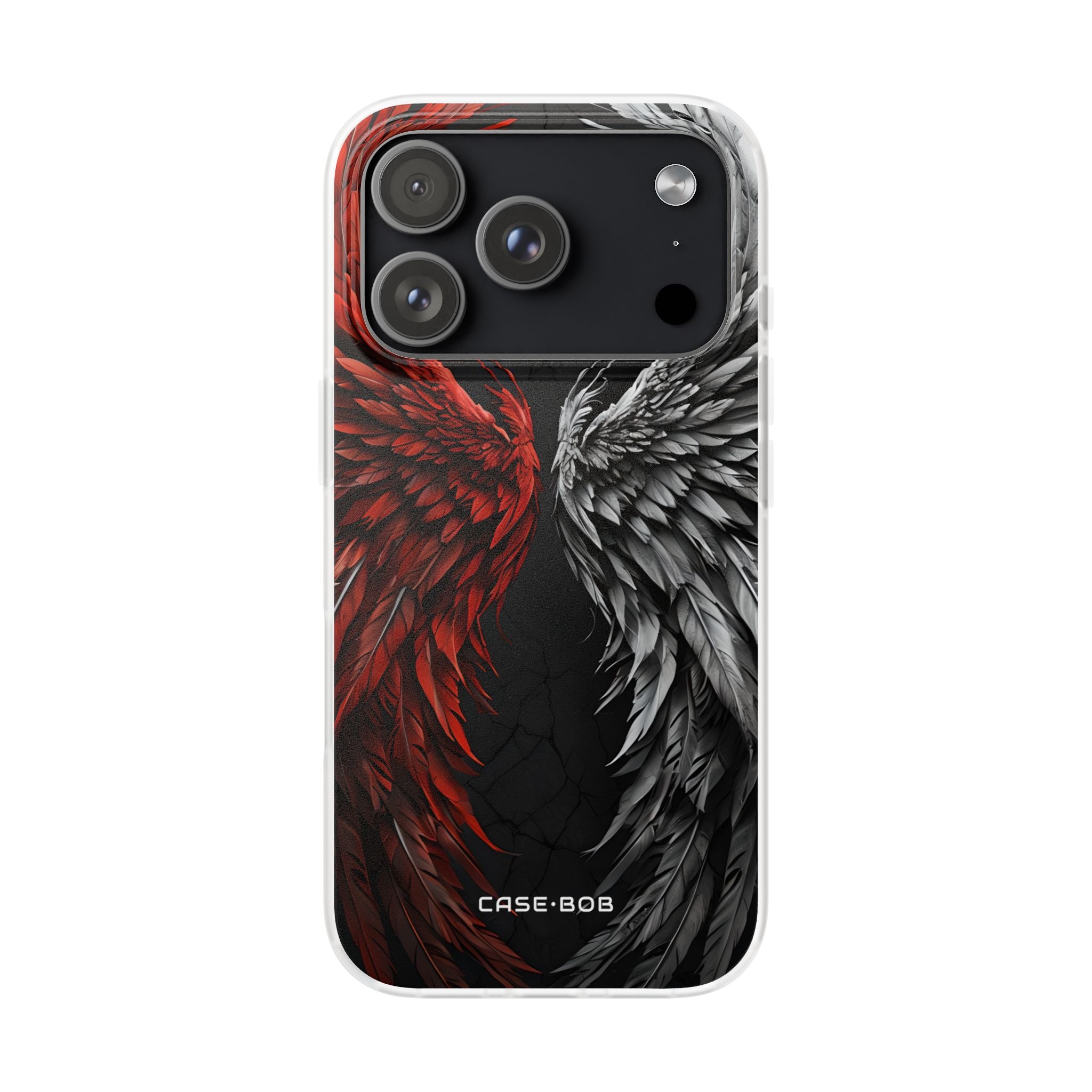 Crimson White Wings iPhone 17 Pro Case - Soft - CASE•BOB
