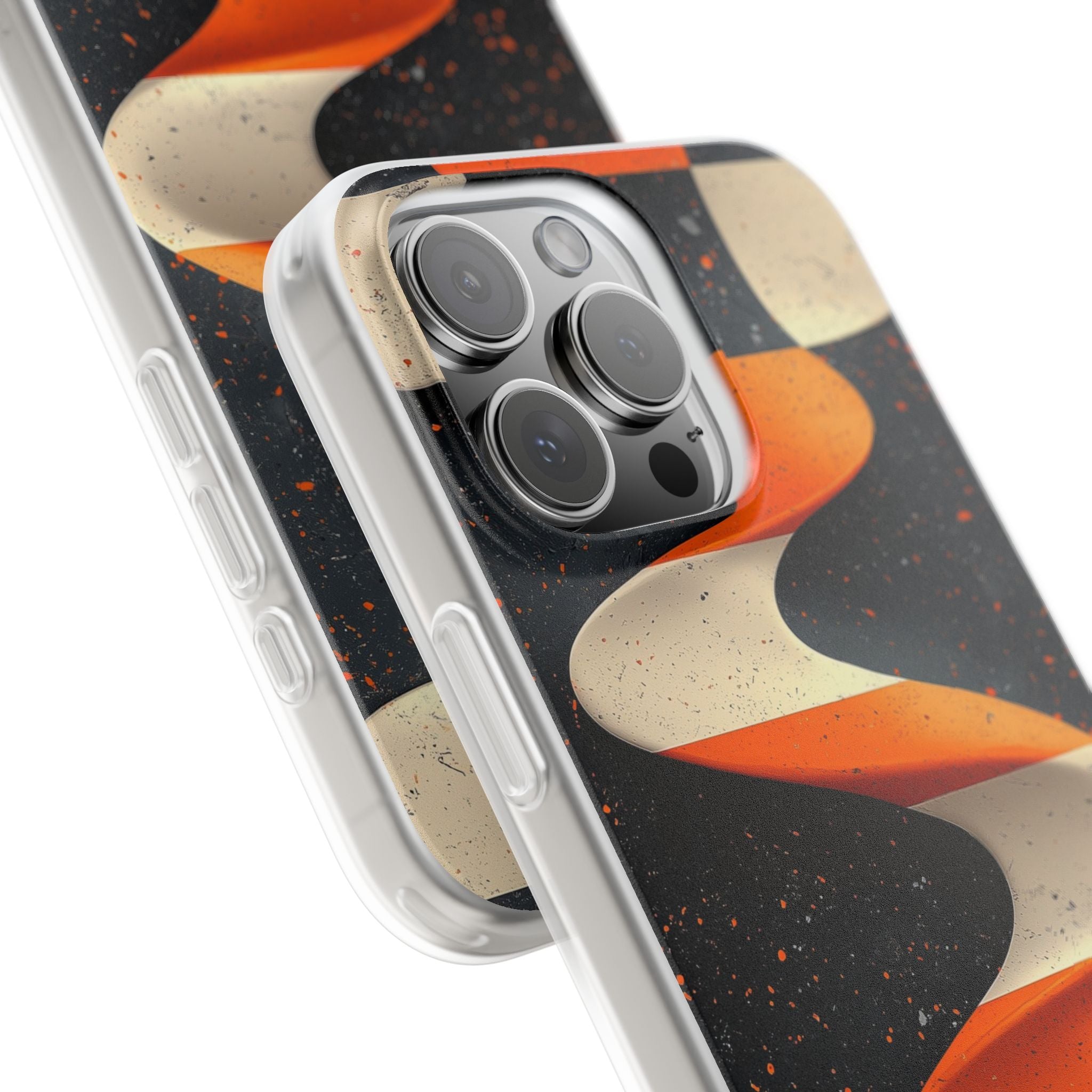 Orange Grit Twist · Coque de téléphone Soft pour iPhone