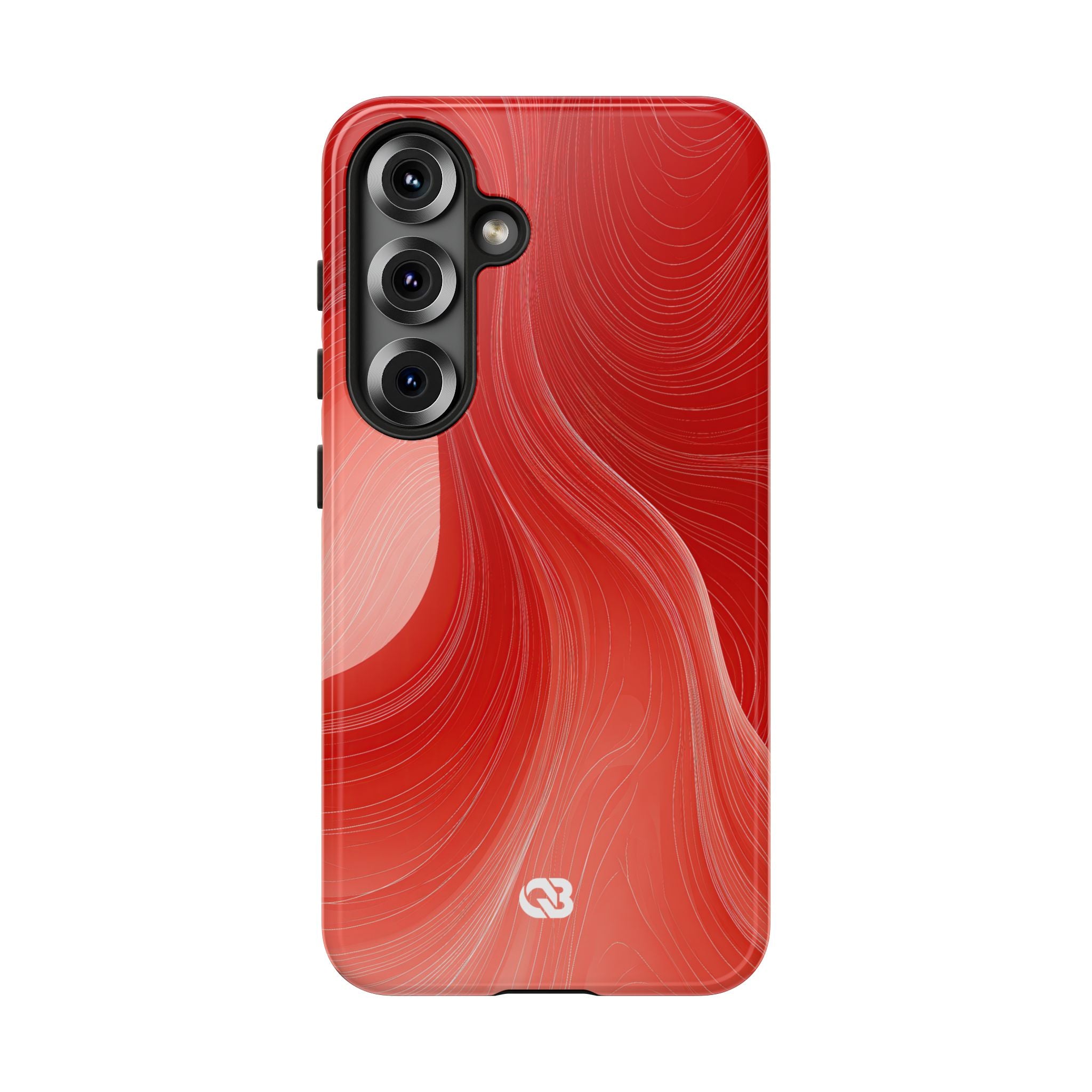 Red Tough Phone Case for Samsung - Crimson Silk Strands