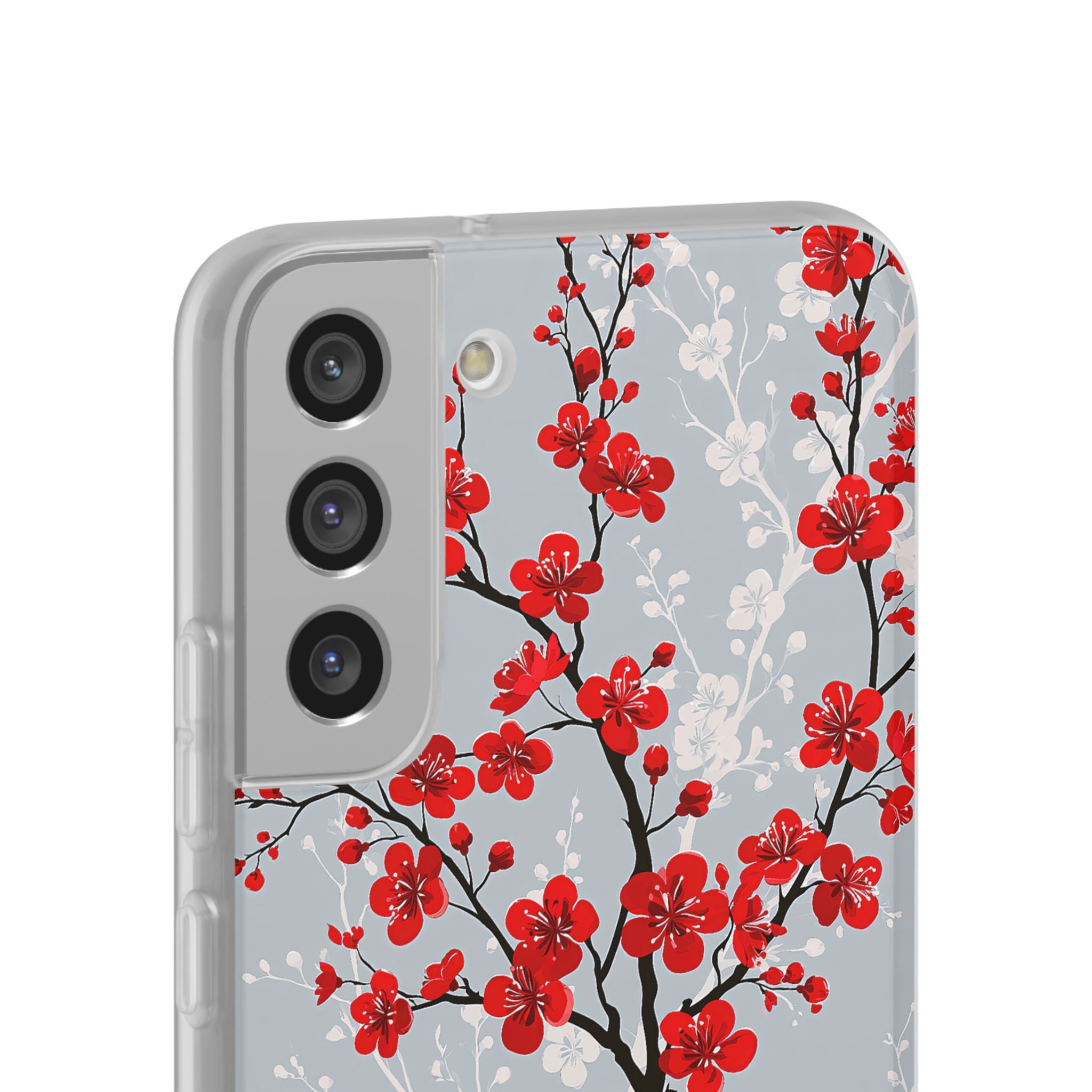 Grey Lite Phone Case for Samsung - Crimson Sakura Slate