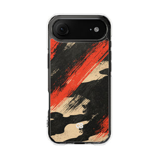 Urban Slash Camo · Clear Impact Magnetic Phone Case for iPhone · Black