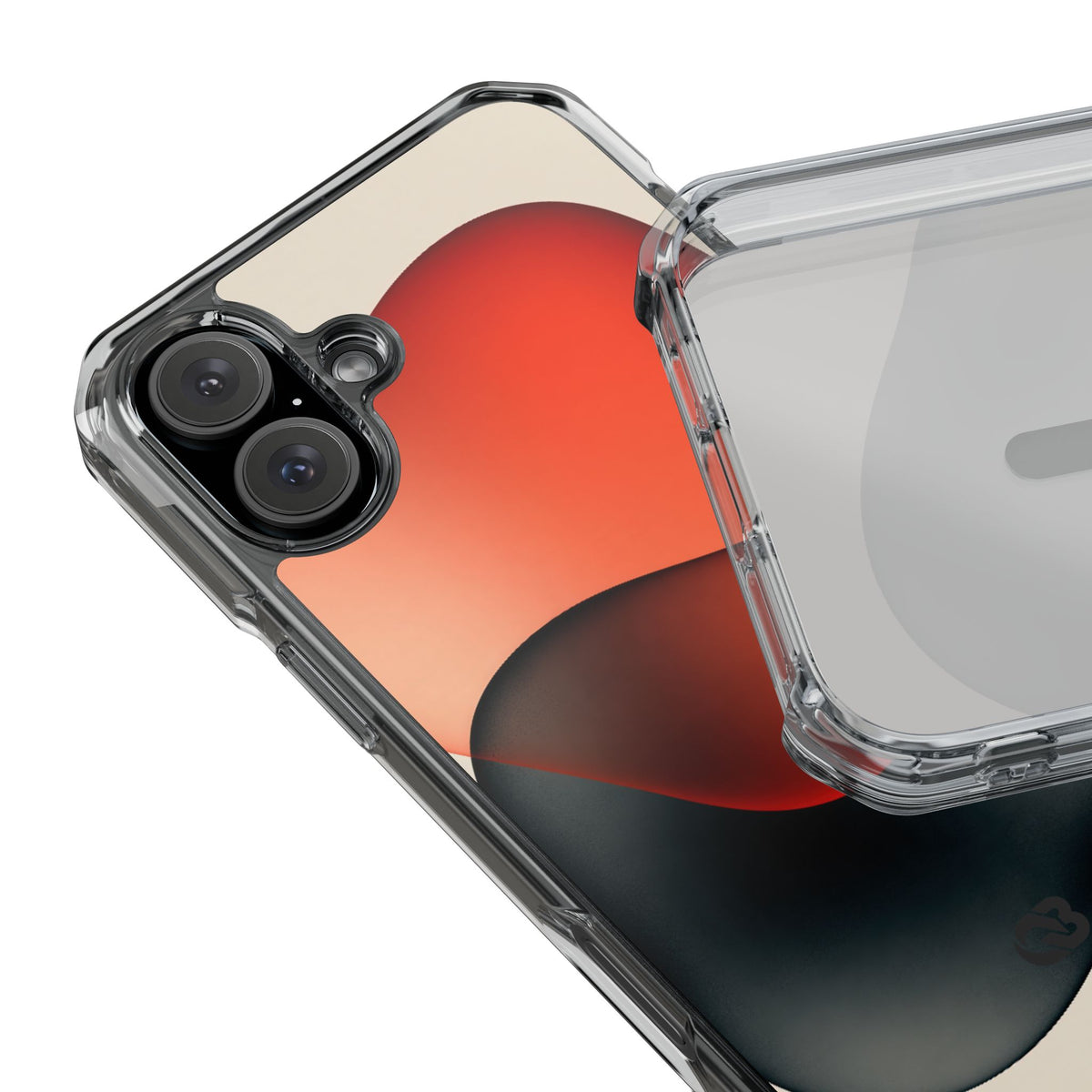Translucent Crimson Form · Clear Impact Magnetic Phone Case for iPhone · Red