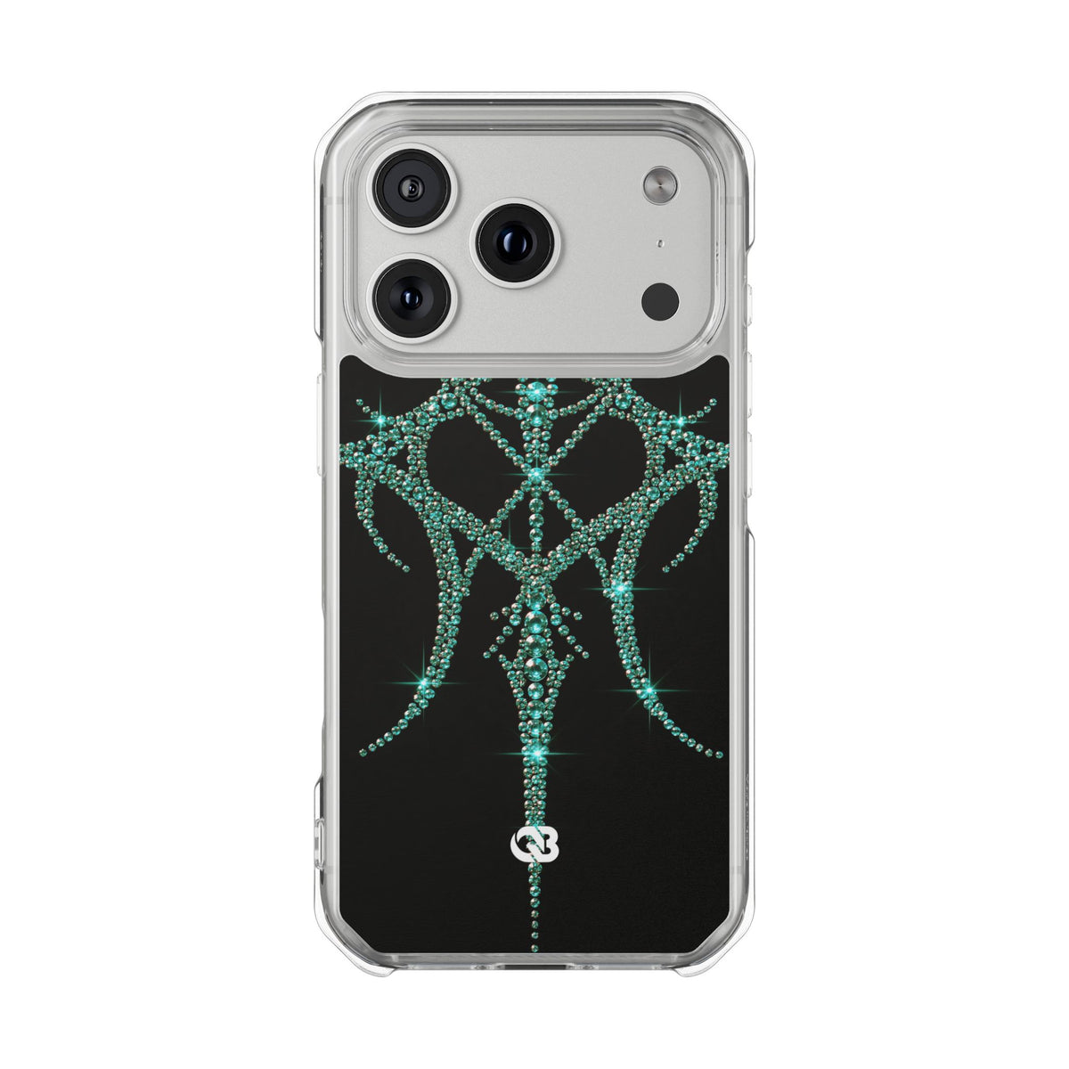 Teal Cyber Sigil · Clear Impact Magnetic Phone Case for iPhone · Teal