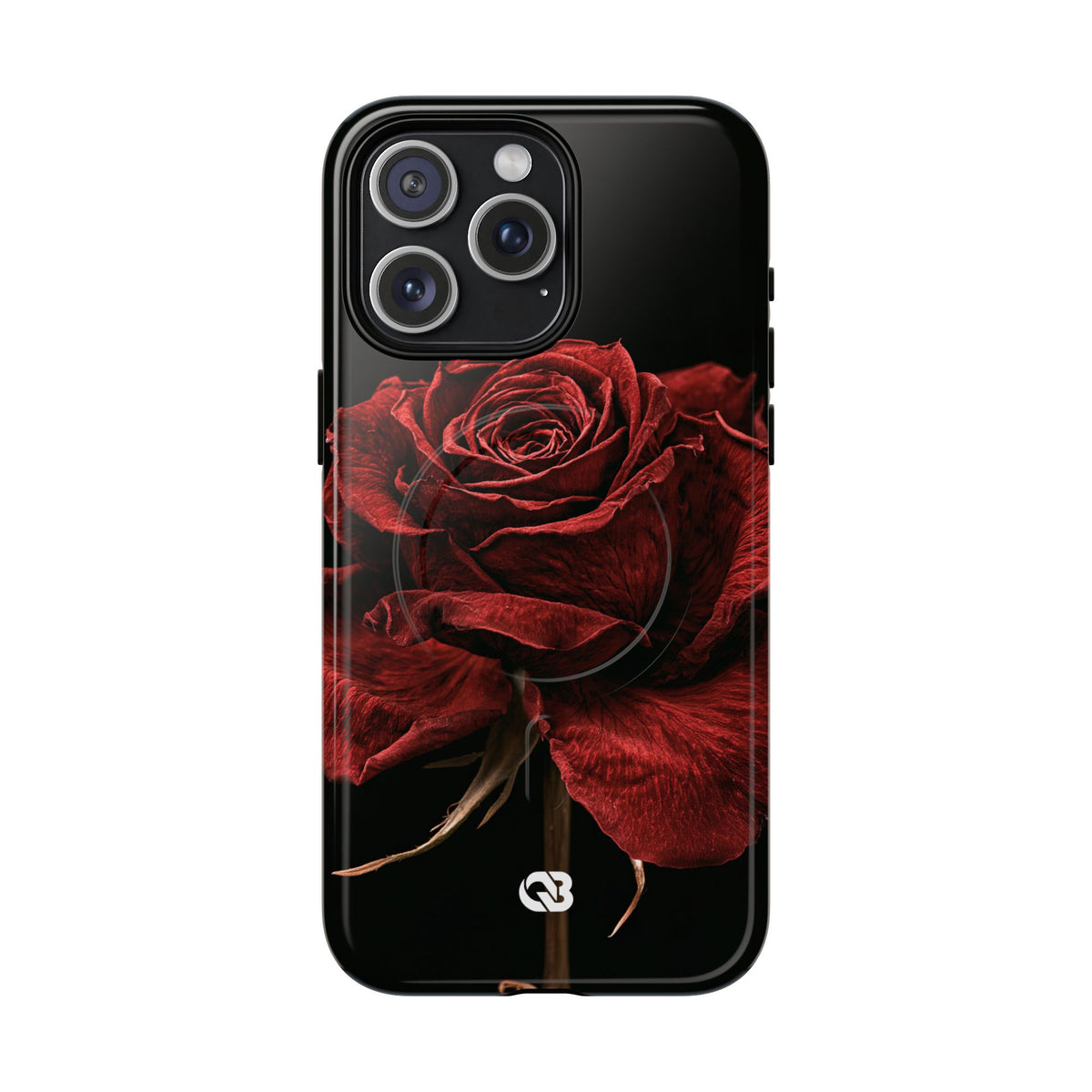 Crimson Noir Rose · Tough 2.0 Magnetic Phone Case for iPhone · Black