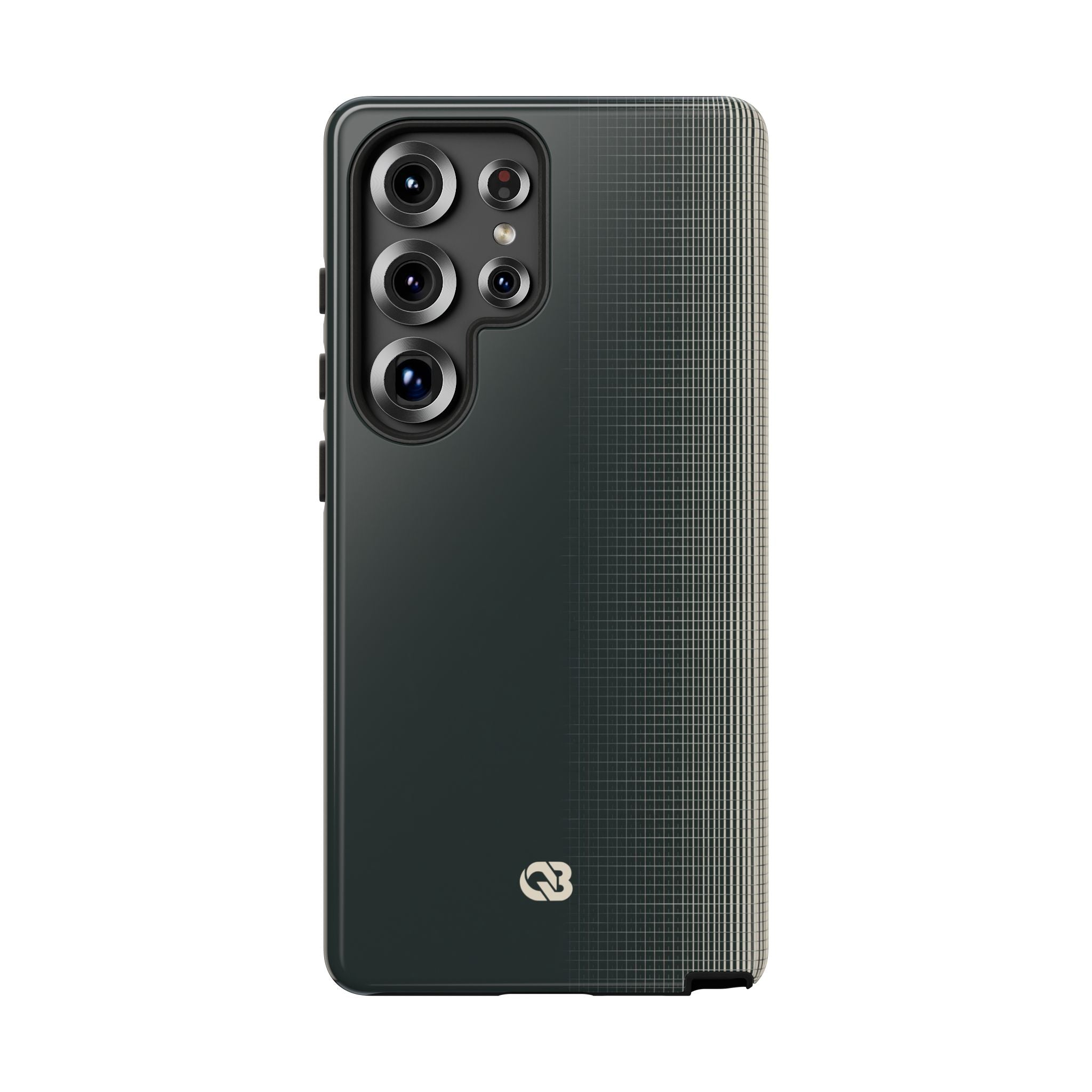 Grey Tough Phone Case for Samsung - Charcoal Tech Grid