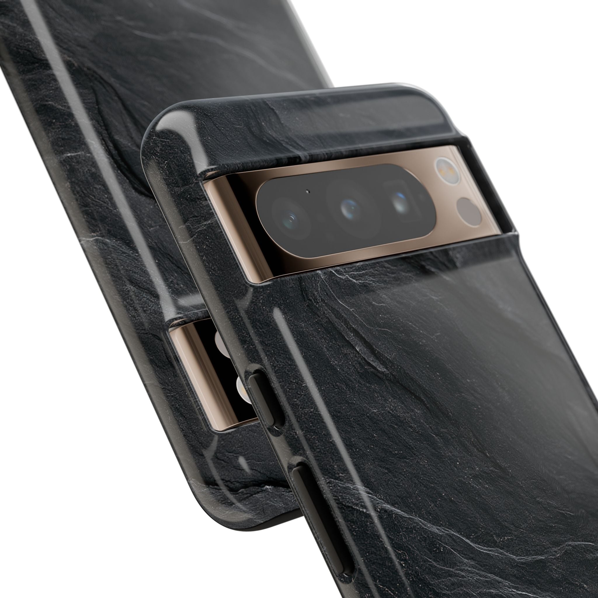 Black Tough Phone Case for Google Pixel - Midnight Slate Ridge