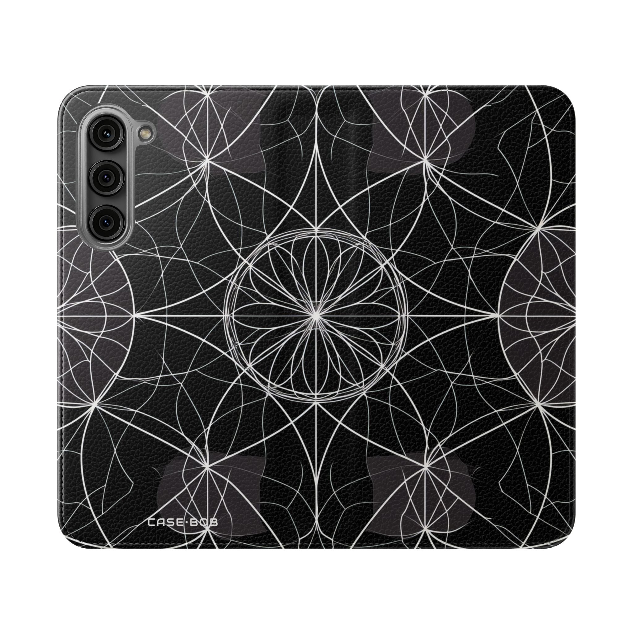 Witte Mandala Stralings - Samsung S23+ Case - Portemonnee