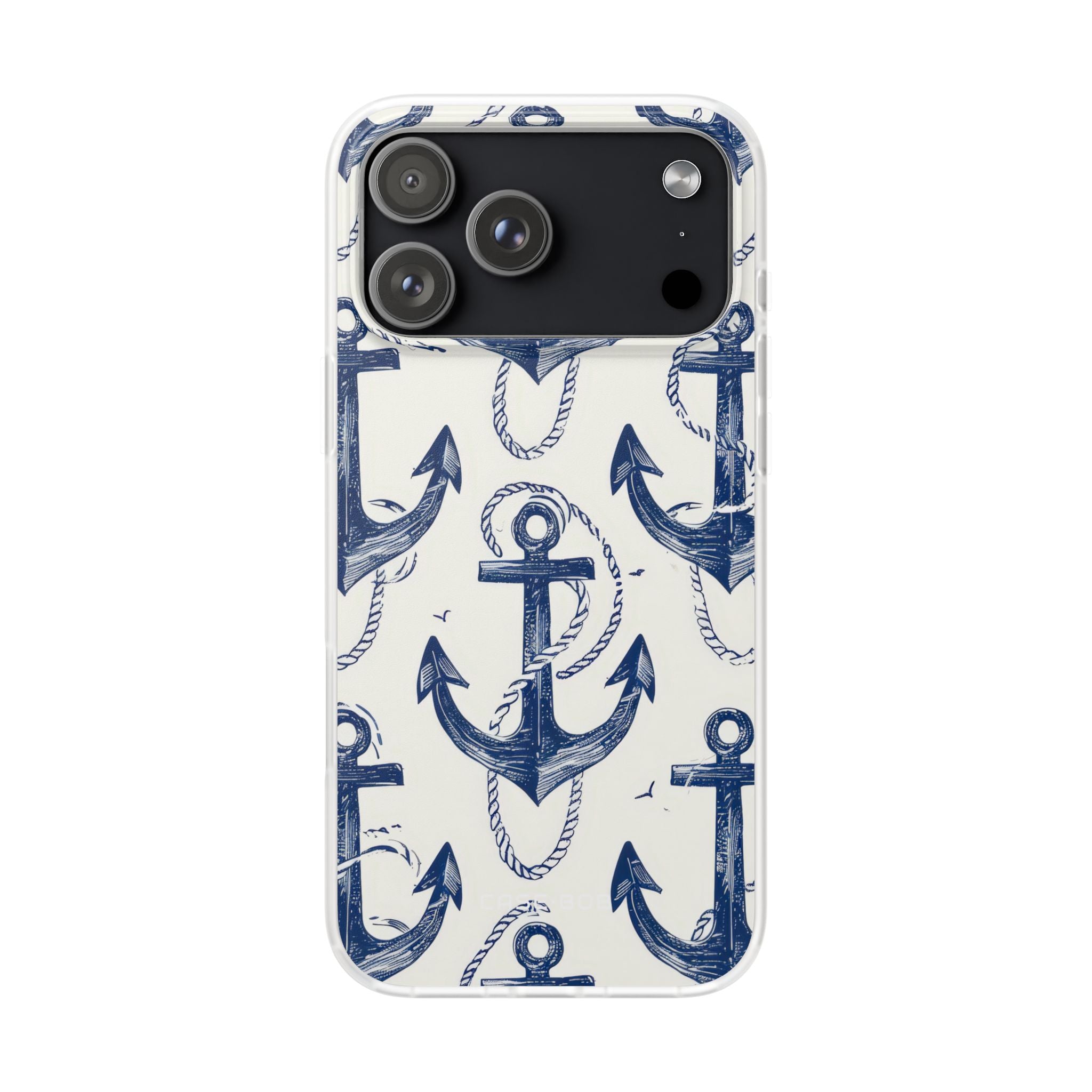 Navy Anchor Loop iPhone 17 Pro MaxCase - Soft - CASE•BOB