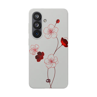 Red Lite Phone Case for Samsung - Kyoto Ember Bloom