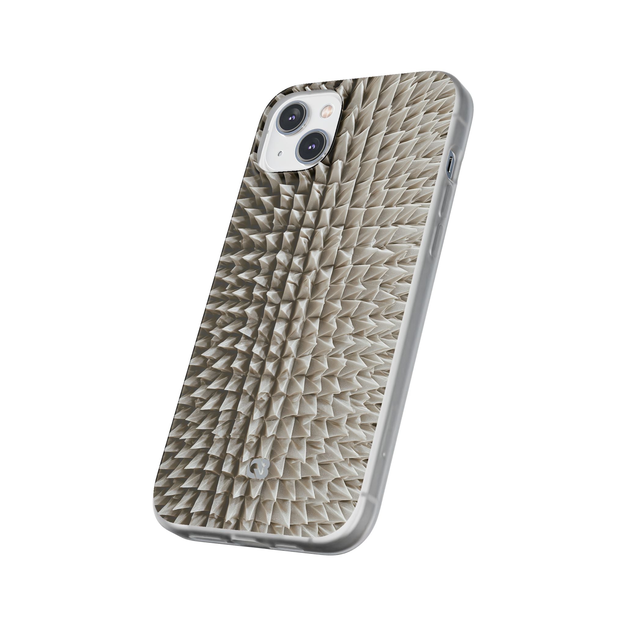 Beige Lite Phone Case for iPhone - Bone Spiked Grid