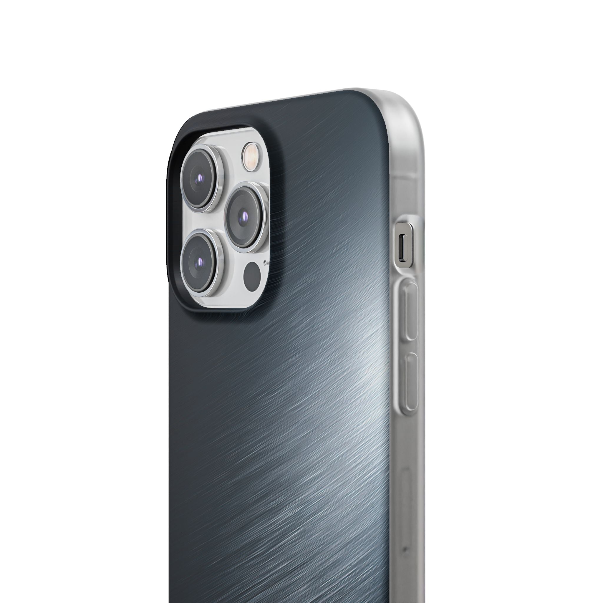 Grey Lite Phone Case for iPhone - Charcoal Brushed Steel